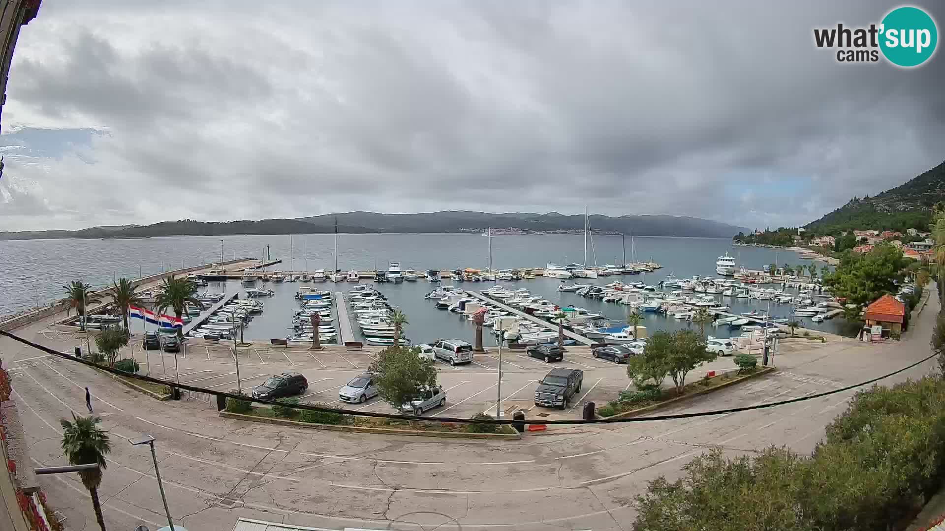 Spletna kamera Orebić Riva – Trajekt za Korčulo v živo