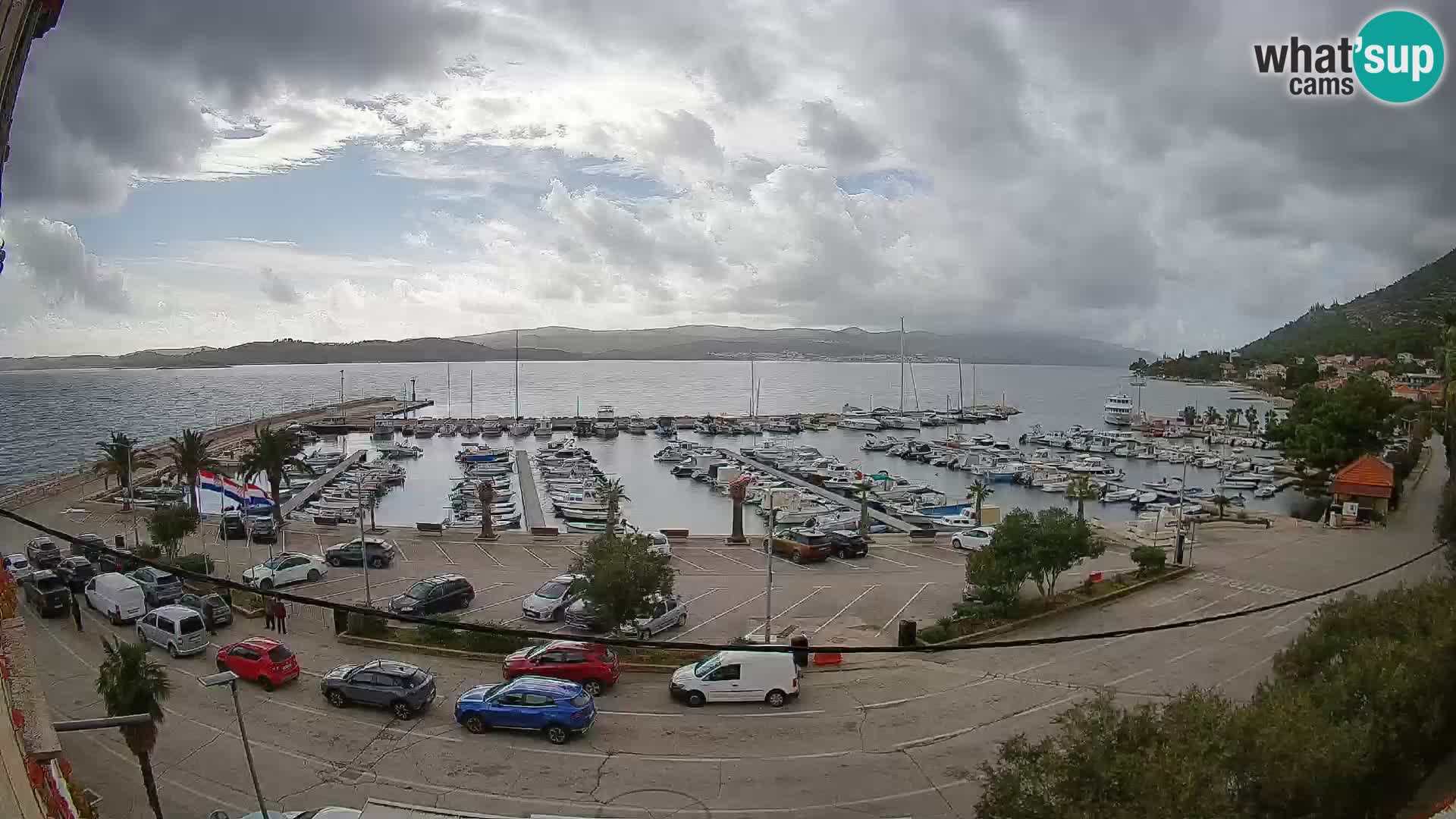 Webcam Orebić Uferpromenade – Fähre nach Korčula Live
