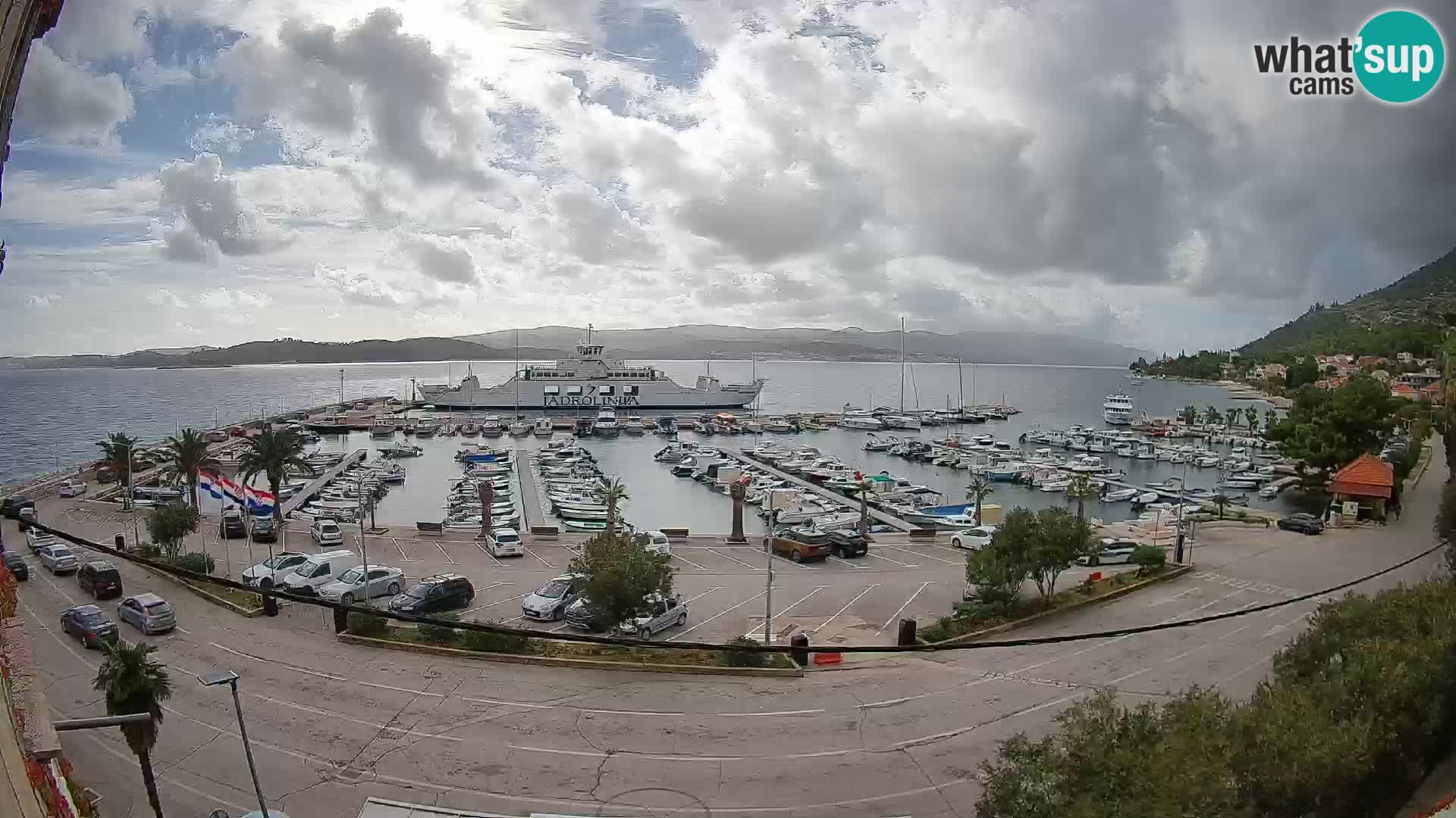 Webcam Orebić Riva – Ferry to Korčula Live