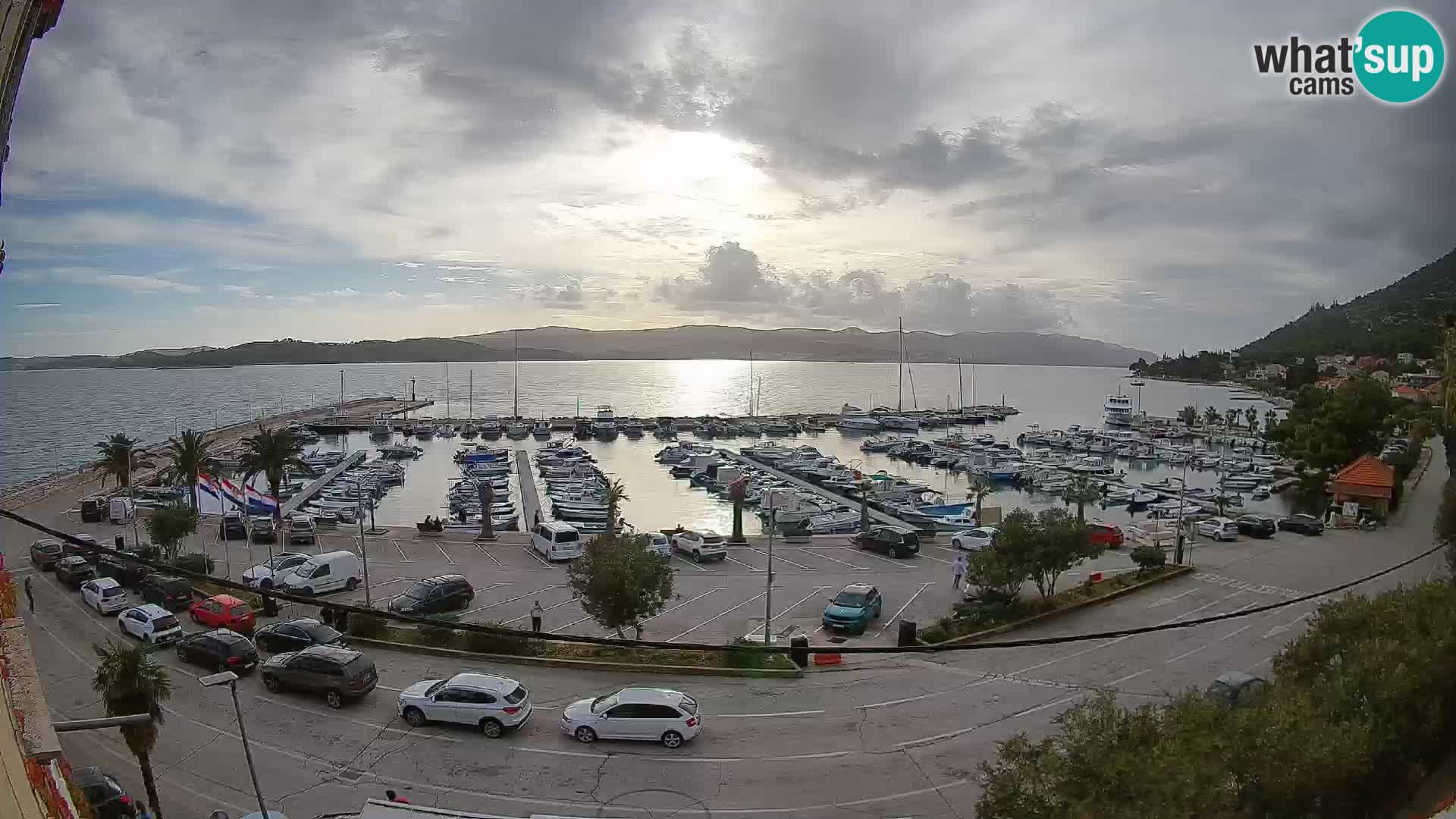 Webcam Orebić Uferpromenade – Fähre nach Korčula Live