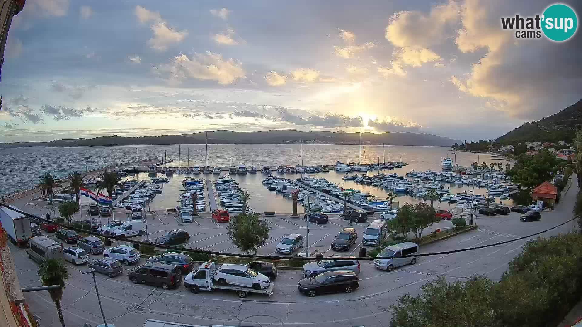 Webcam Orebić Riva – Ferry a Korčula en vivo