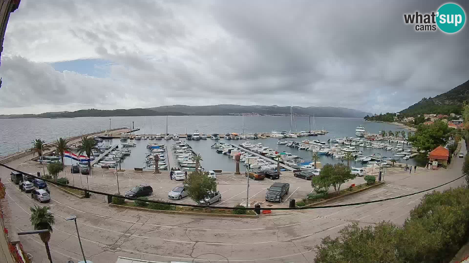 Spletna kamera Orebić Riva – Trajekt za Korčulo v živo