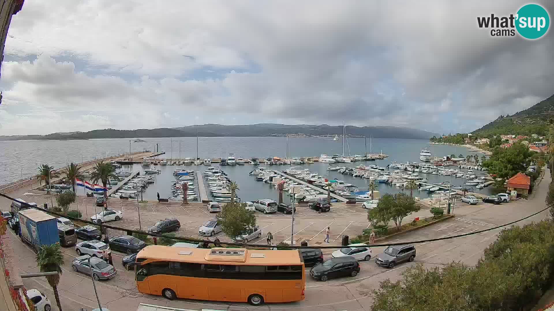 Webcam Orebić Riva – Ferry to Korčula Live