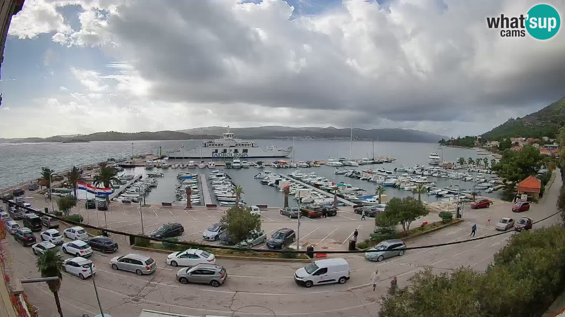Webcam Orebić Uferpromenade – Fähre nach Korčula Live