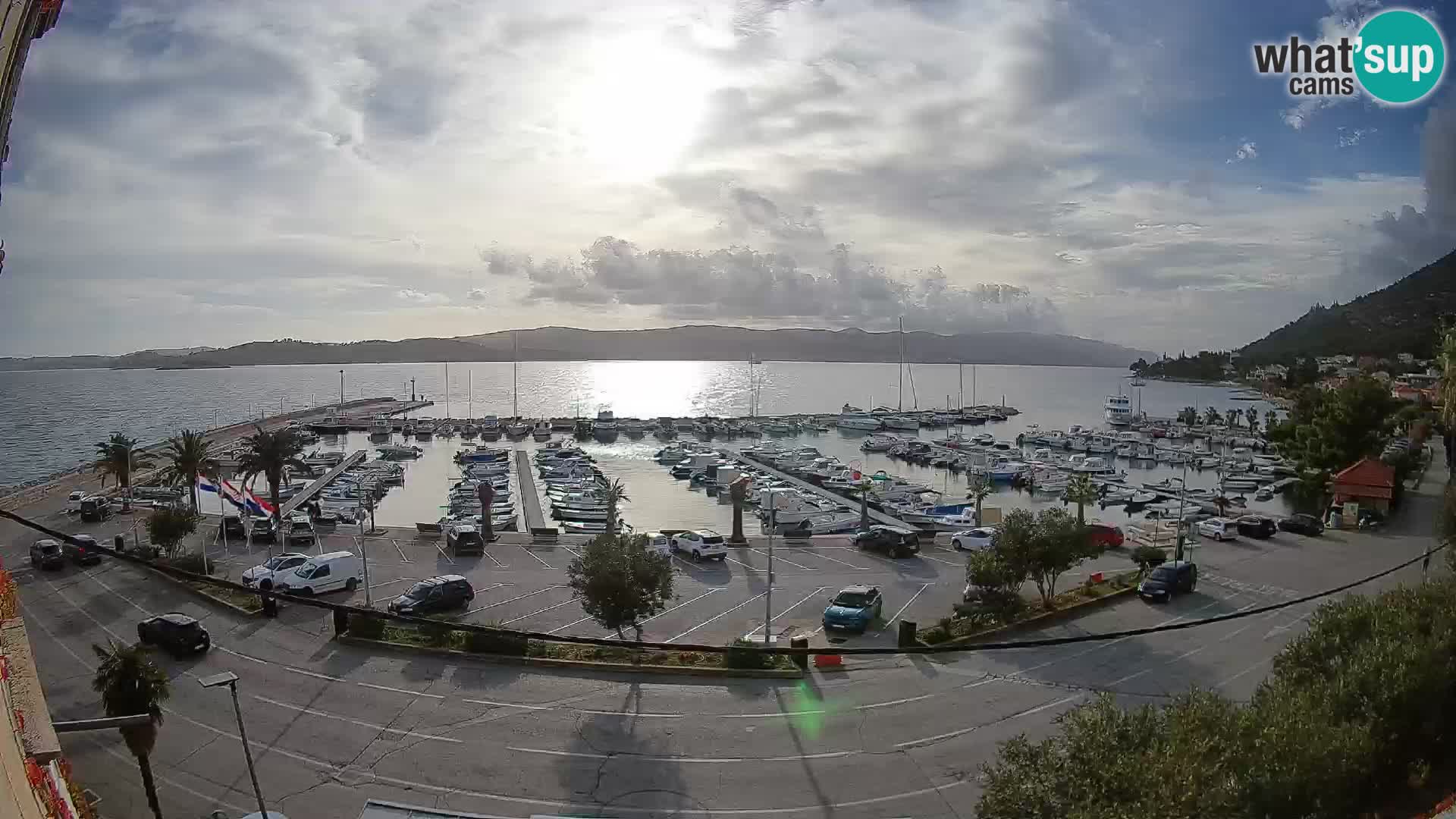 Webcam Orebić Uferpromenade – Fähre nach Korčula Live