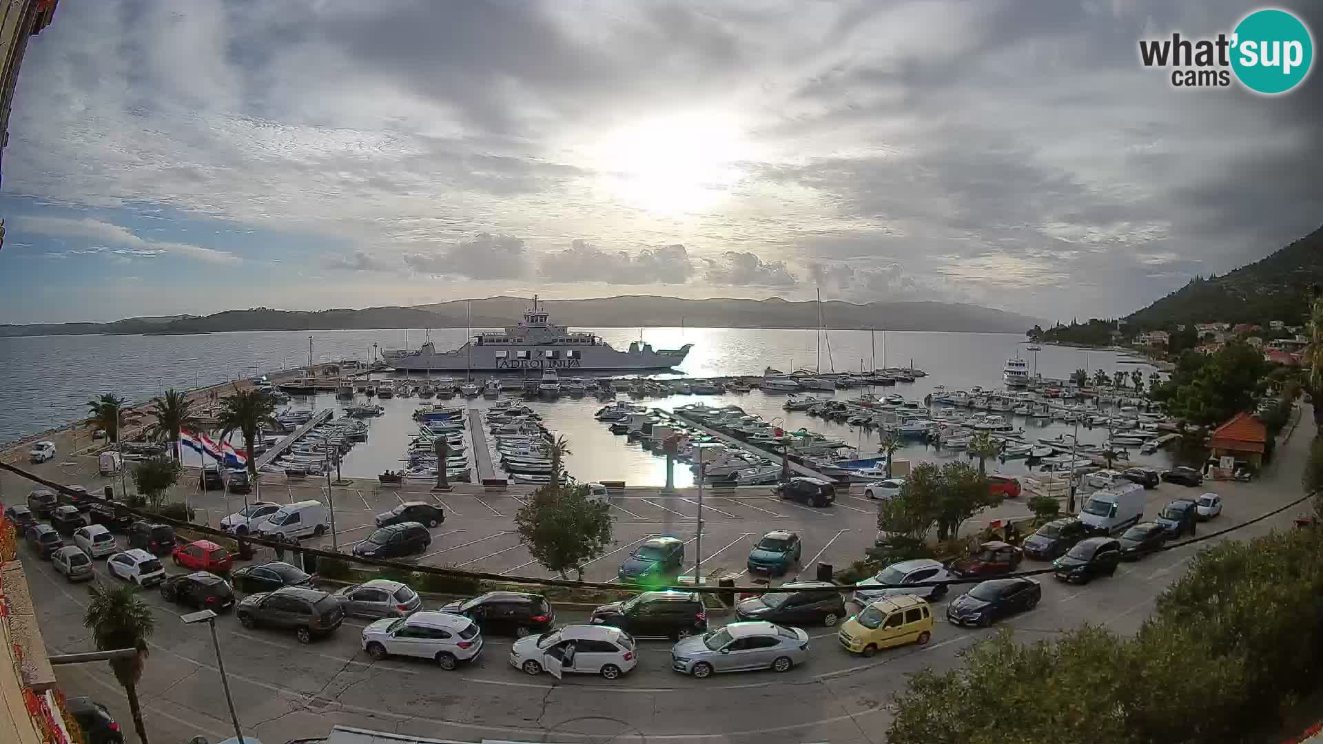 Webcam Orebić Uferpromenade – Fähre nach Korčula Live
