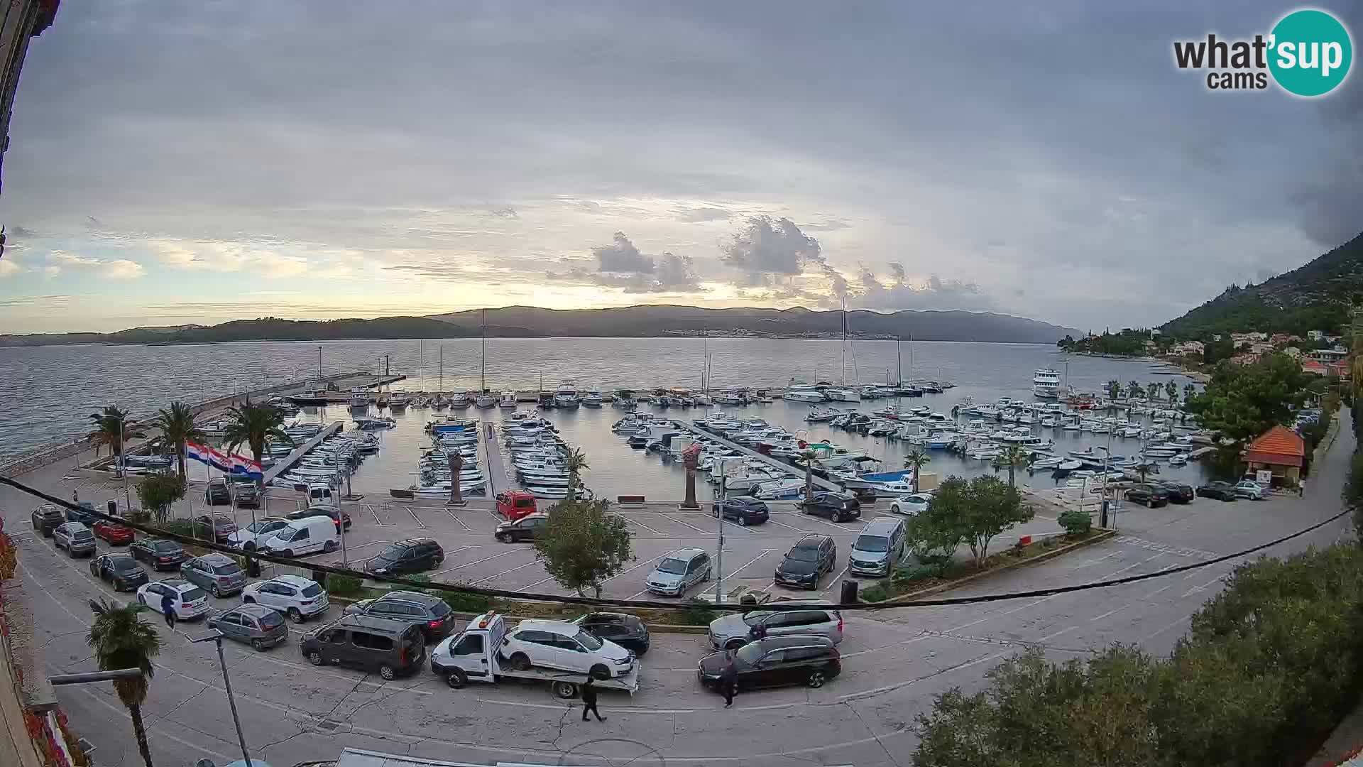 Spletna kamera Orebić Riva – Trajekt za Korčulo v živo