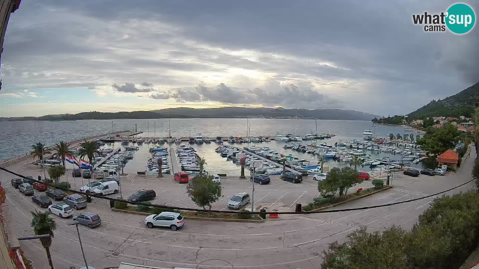 Webcam Orebić Uferpromenade – Fähre nach Korčula Live