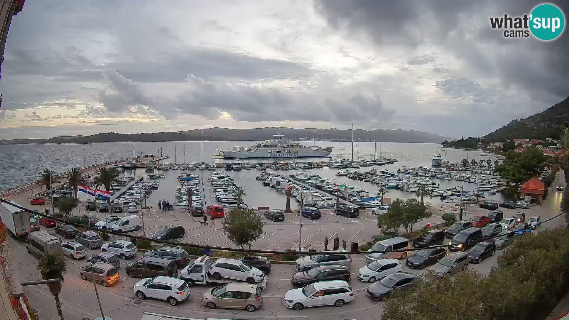 Webcam Orebić Riva – Ferry vers Korčula en direct