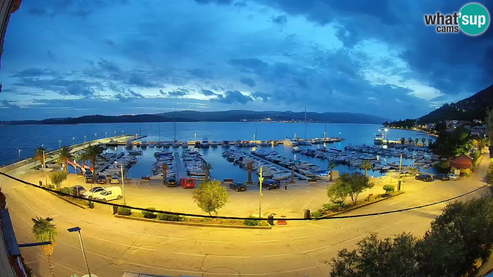 Spletna kamera Orebić Riva – Trajekt za Korčulo v živo