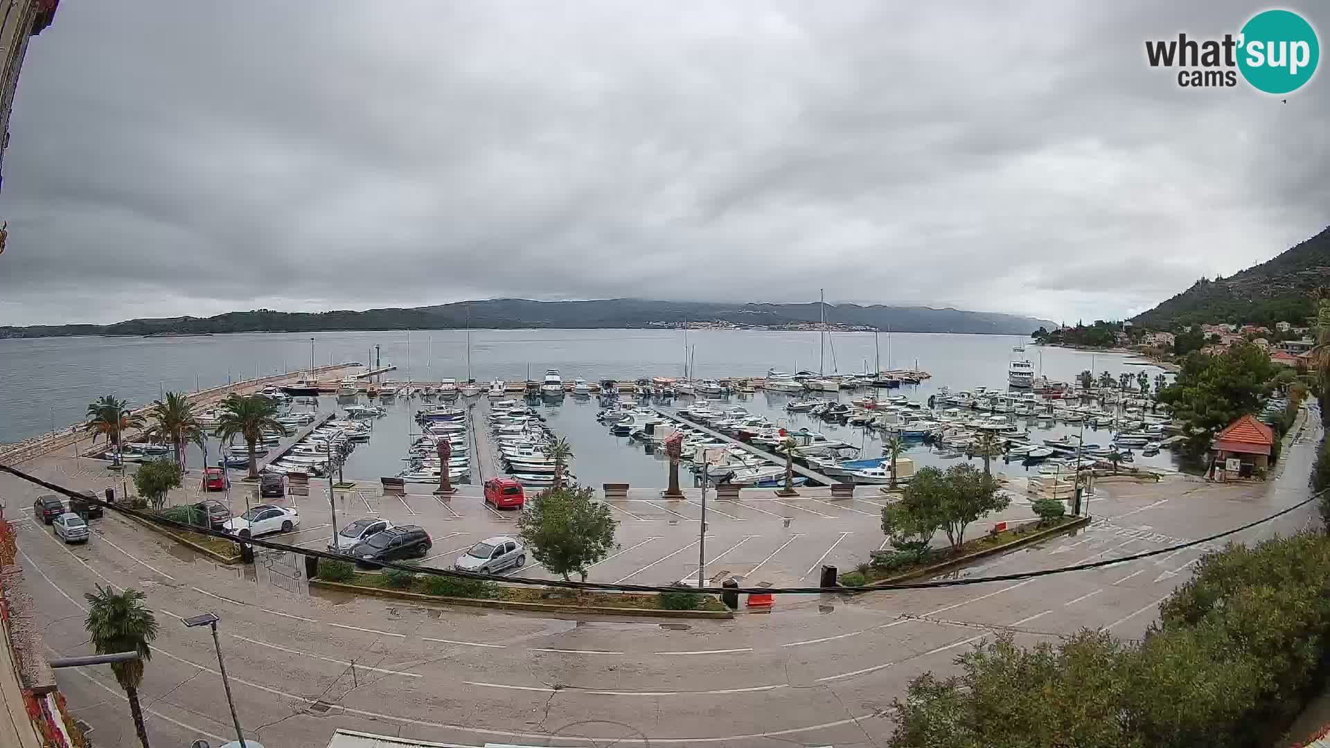 Spletna kamera Orebić Riva – Trajekt za Korčulo v živo