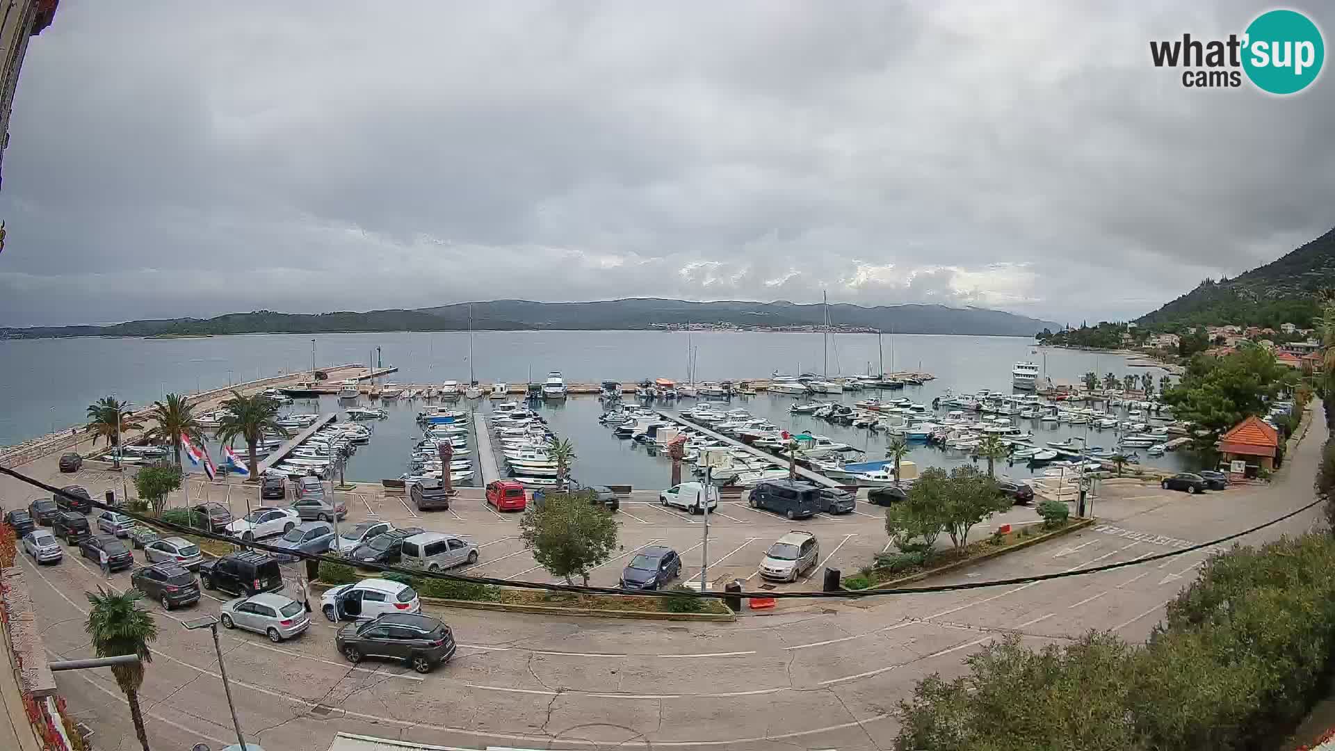 Spletna kamera Orebić Riva – Trajekt za Korčulo v živo