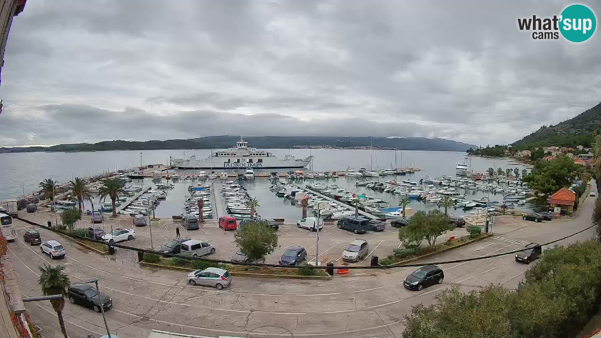 Webcam Orebić Riva – Ferry vers Korčula en direct