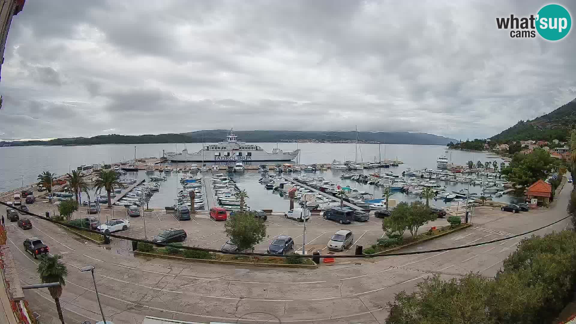 Webcam Orebić Riva – Ferry to Korčula Live