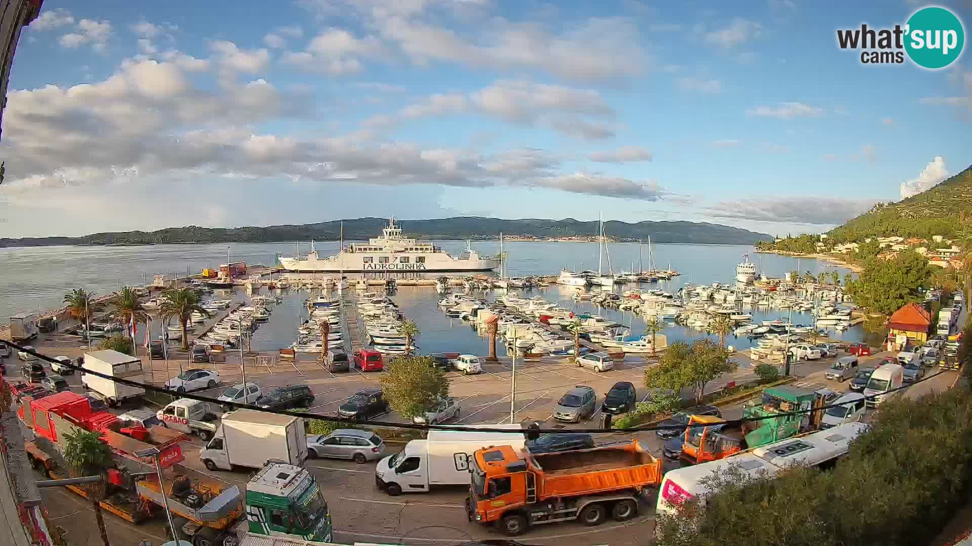 Webcam Orebić Riva – Ferry vers Korčula en direct
