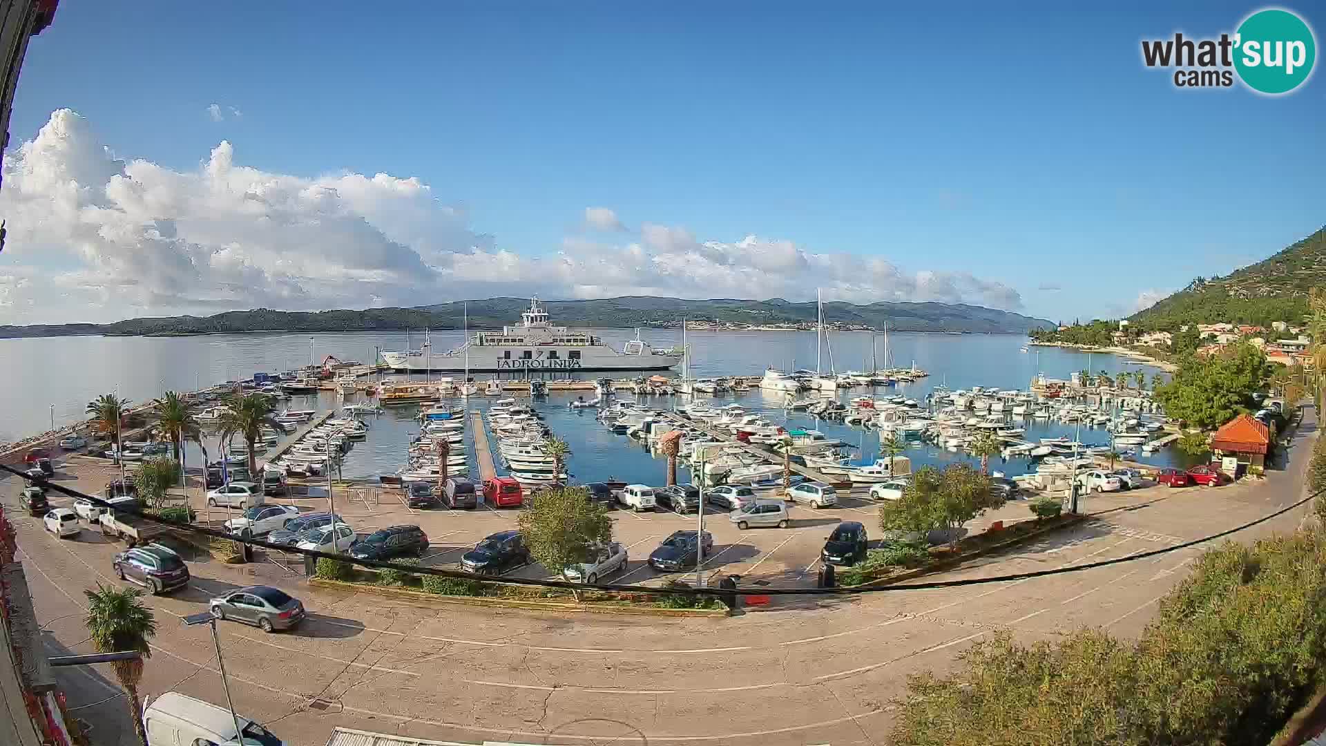Webcam Orebić Riva – Ferry to Korčula Live