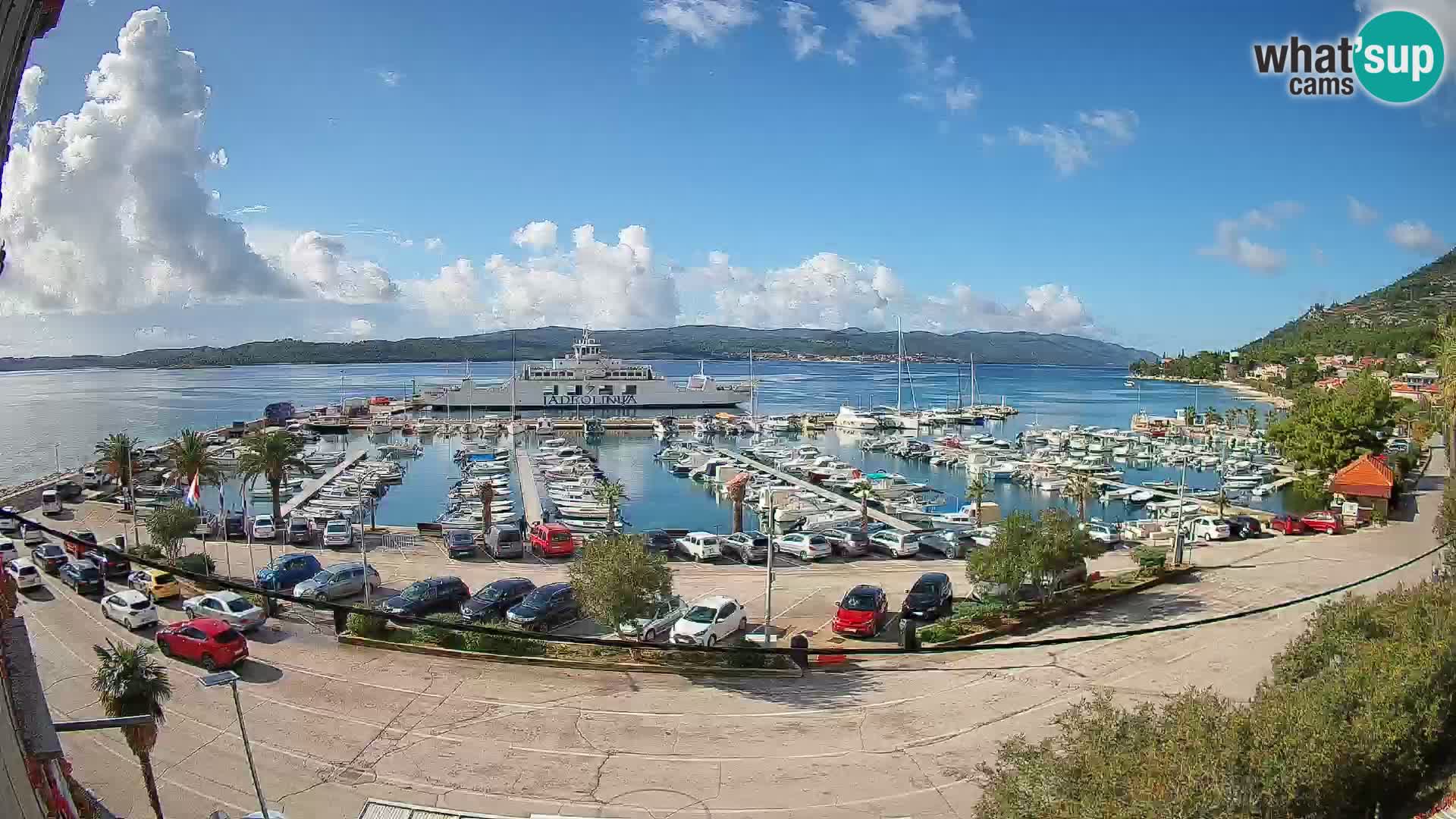 Webcam Orebić Riva – Ferry to Korčula Live