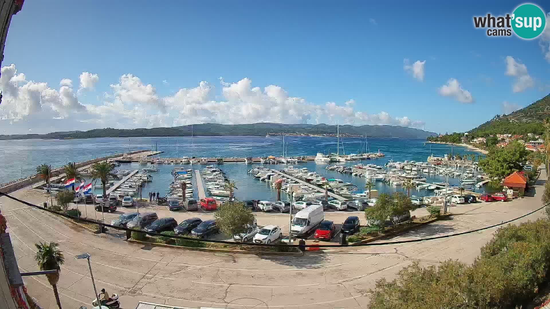 Webcam Orebić Uferpromenade – Fähre nach Korčula Live