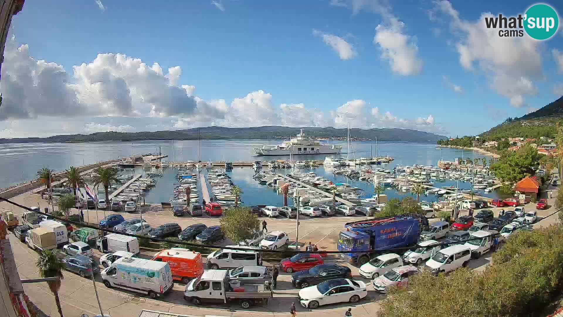 Webcam Orebić Riva – Ferry vers Korčula en direct