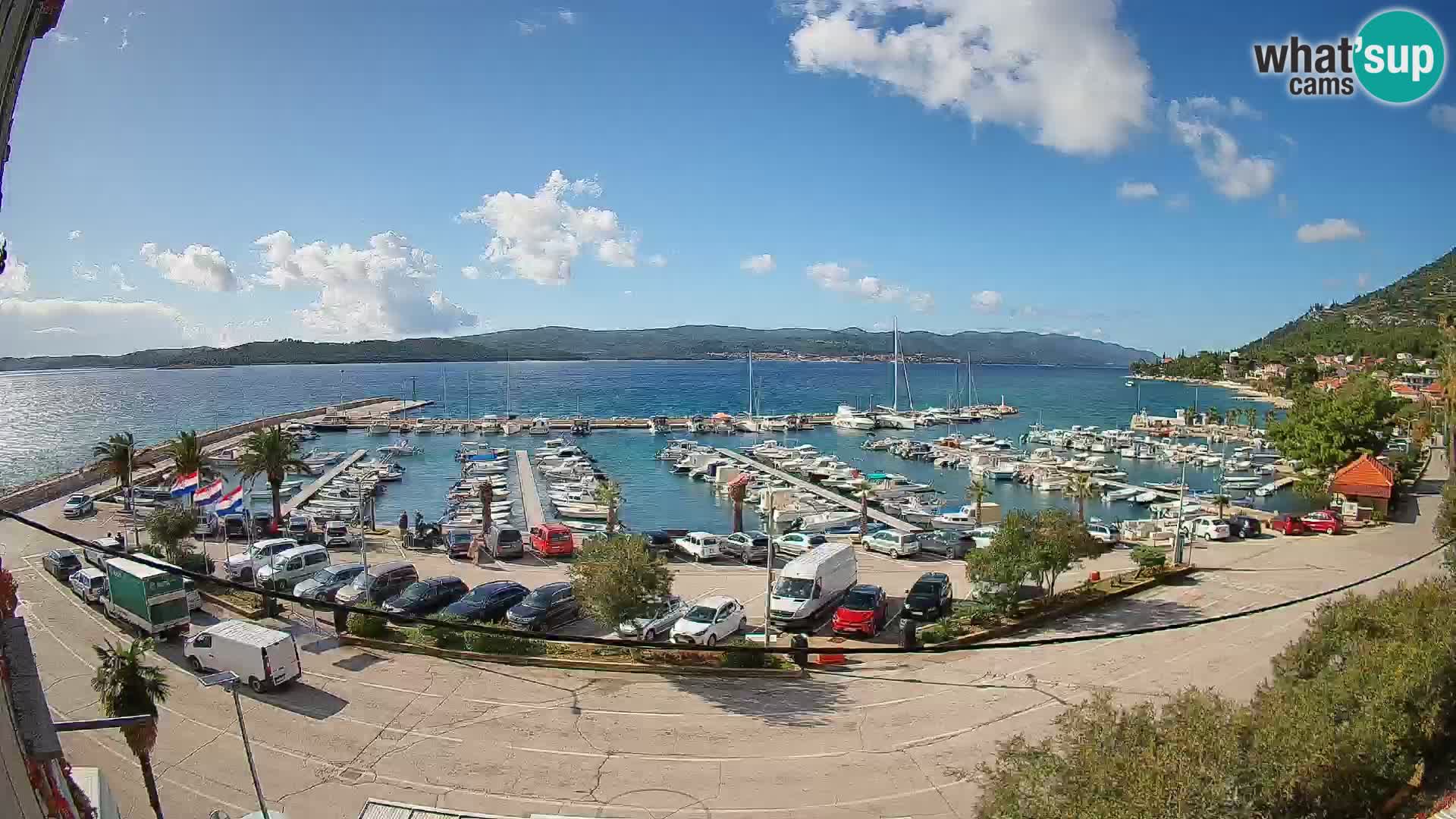 Webcam Orebić Uferpromenade – Fähre nach Korčula Live