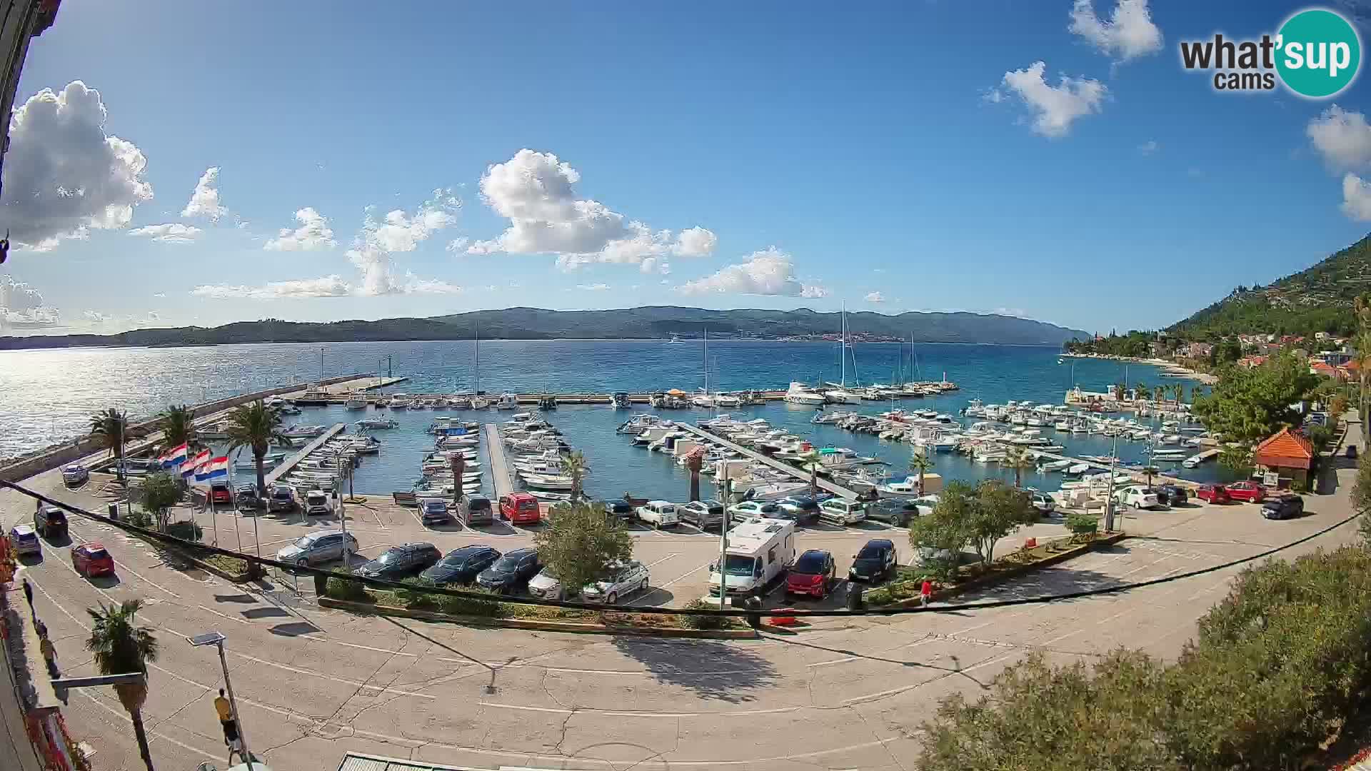 Webcam Orebić Riva – Ferry a Korčula en vivo