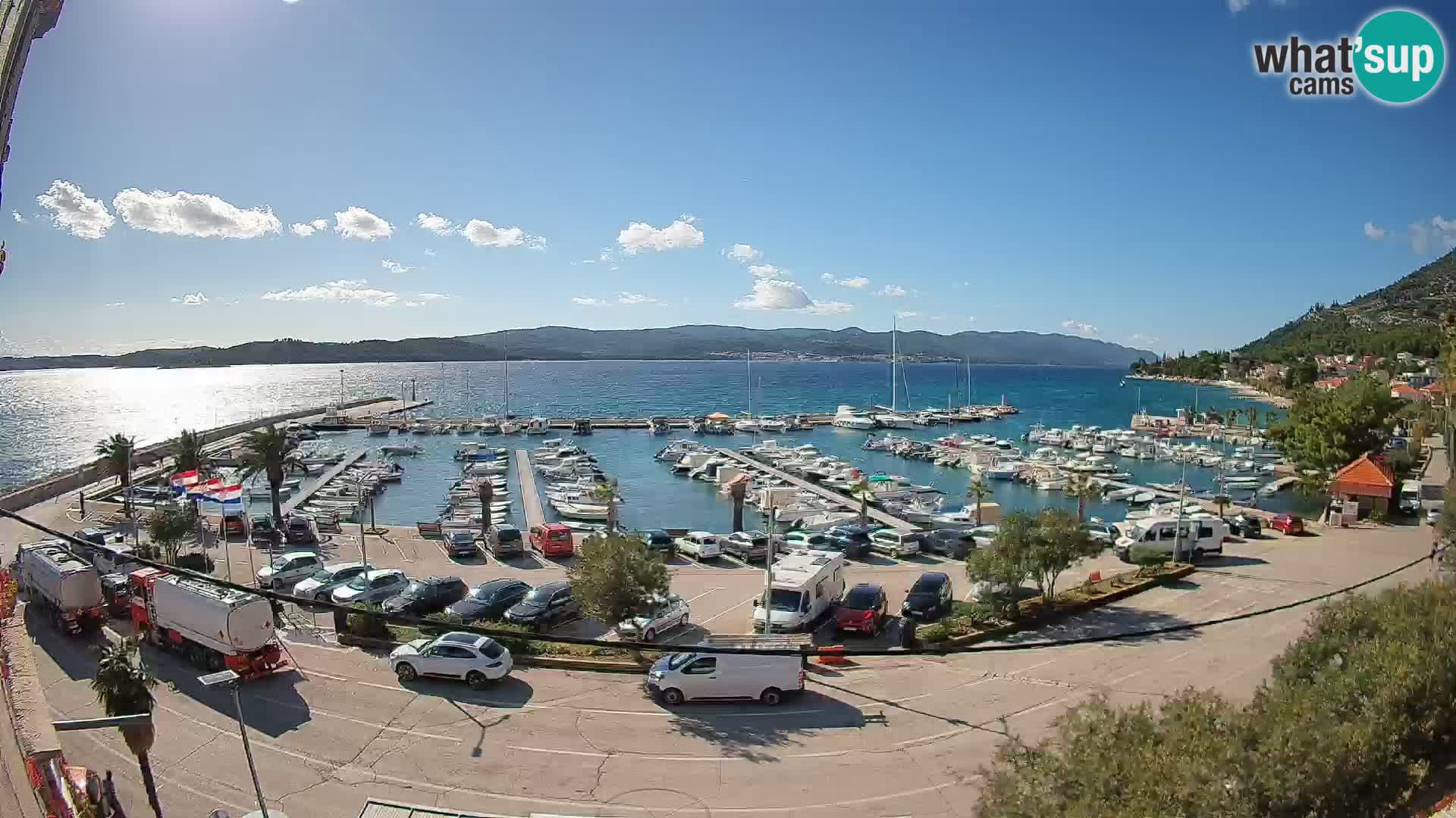 Webcam Orebić Uferpromenade – Fähre nach Korčula Live
