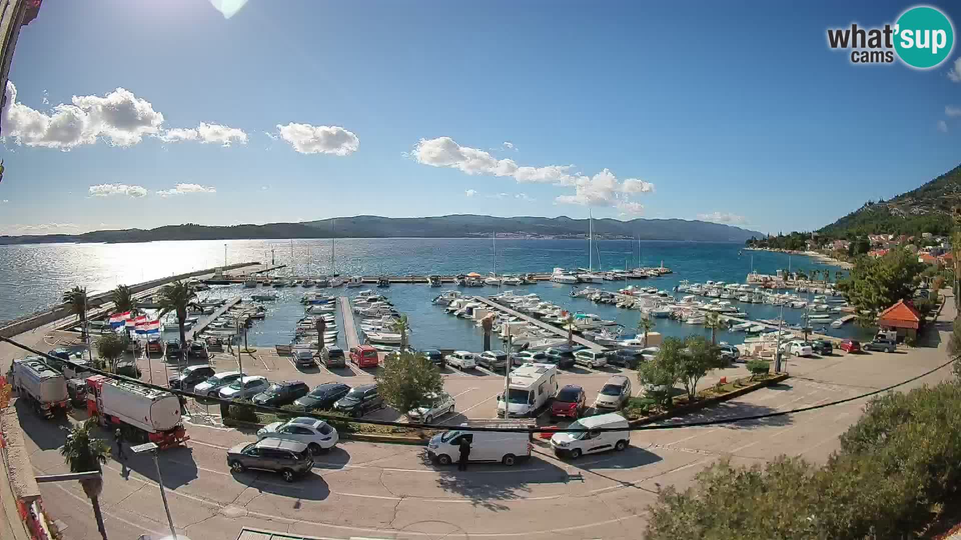 Webcam Orebić Riva – Ferry vers Korčula en direct