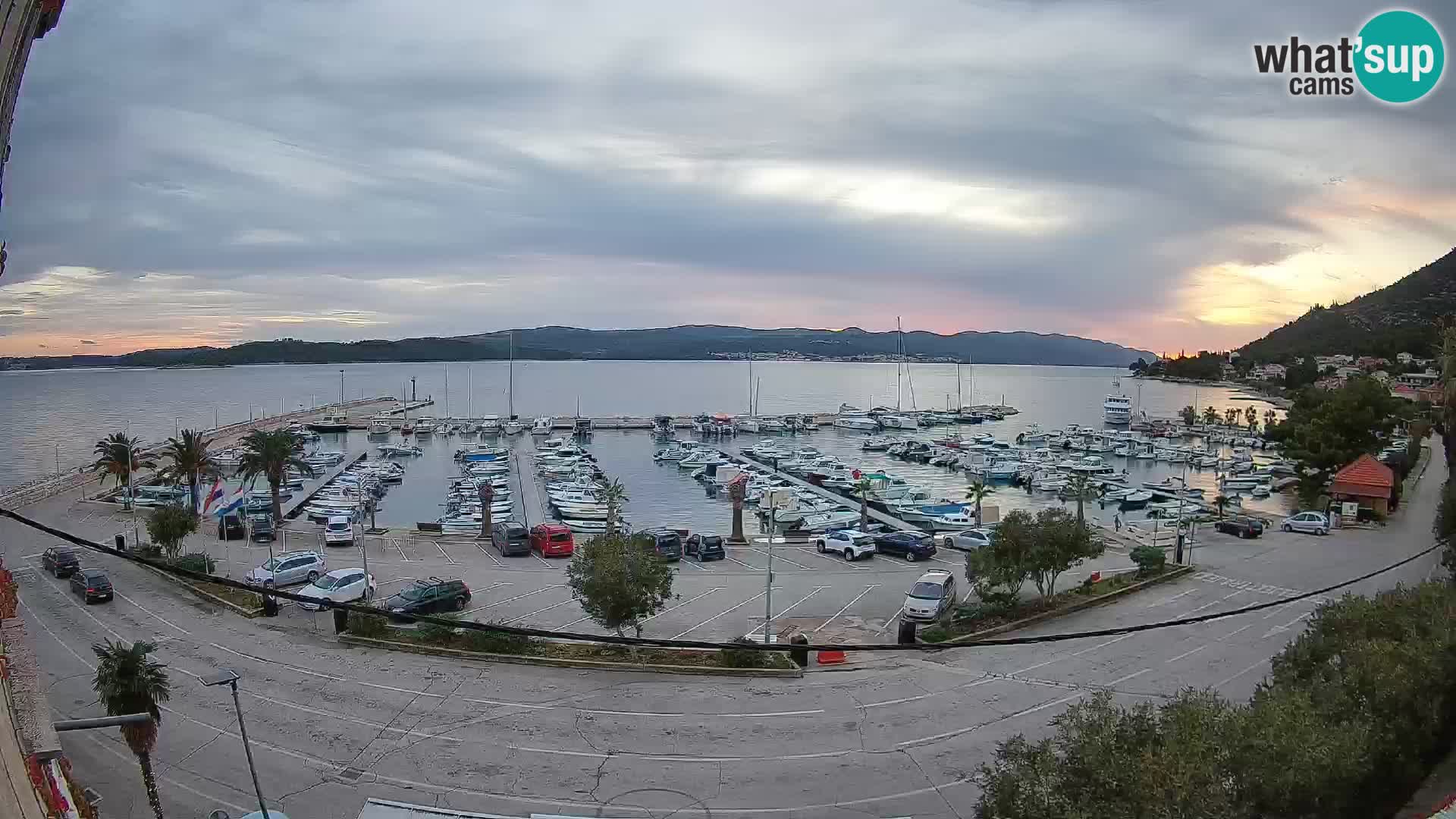 Spletna kamera Orebić Riva – Trajekt za Korčulo v živo