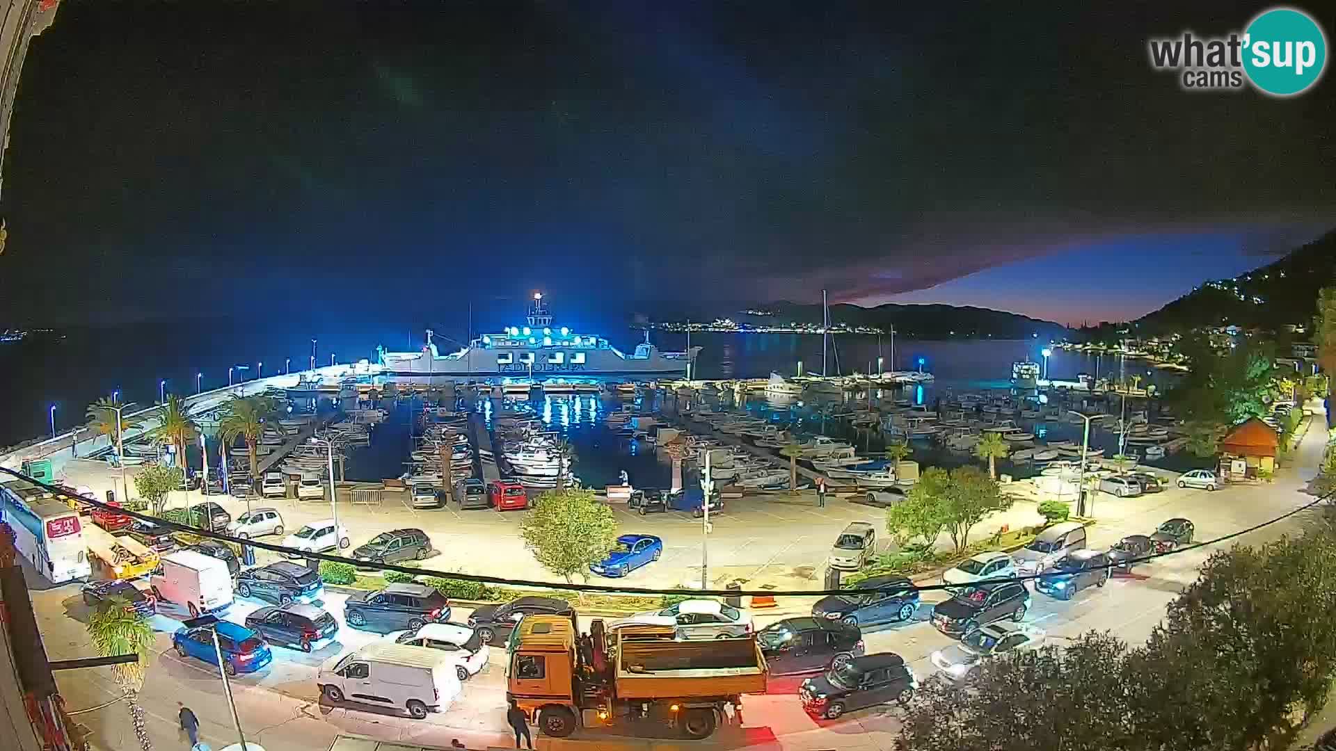 Webcam Orebić Uferpromenade – Fähre nach Korčula Live