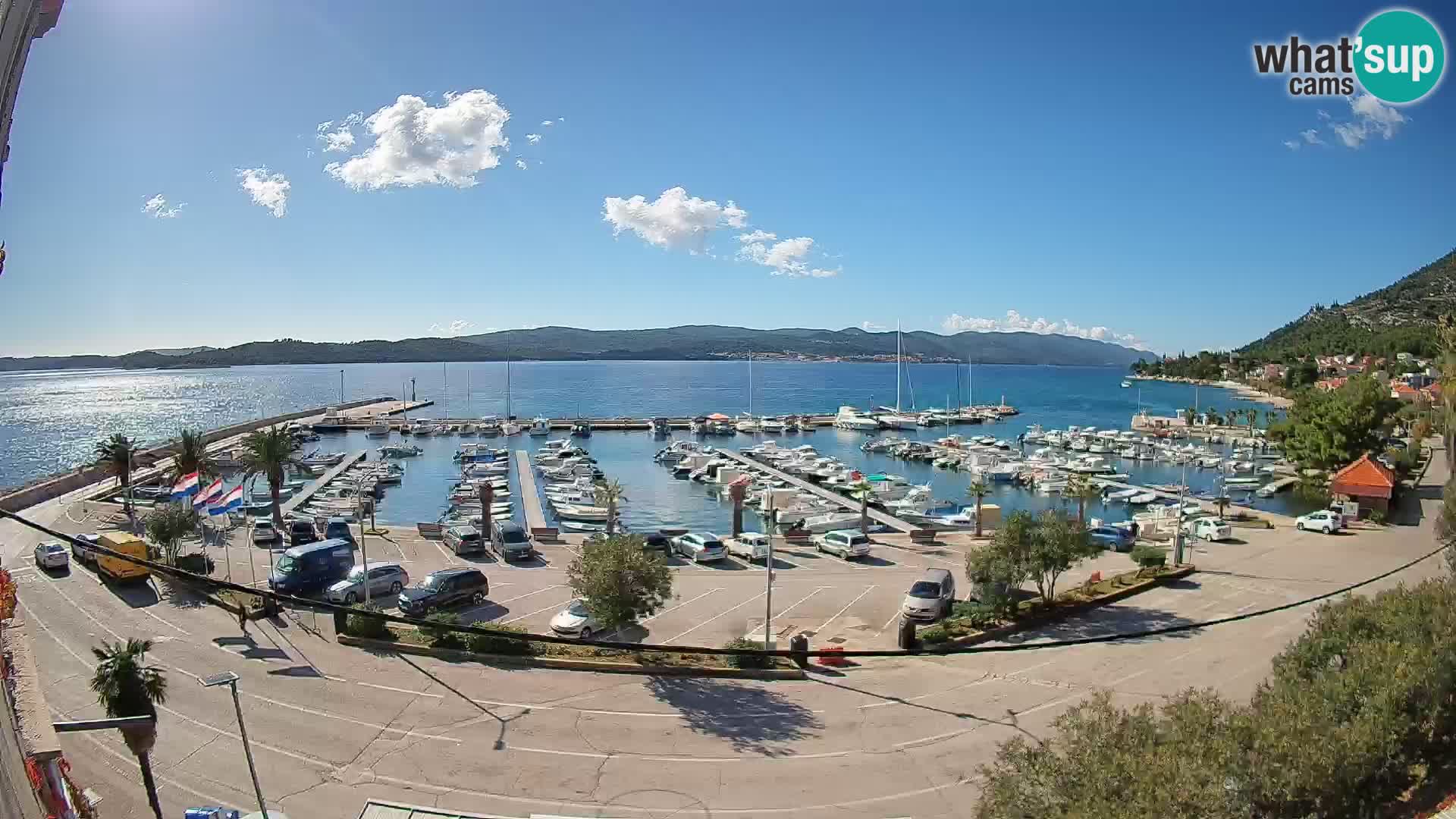 Webcam Orebić Uferpromenade – Fähre nach Korčula Live
