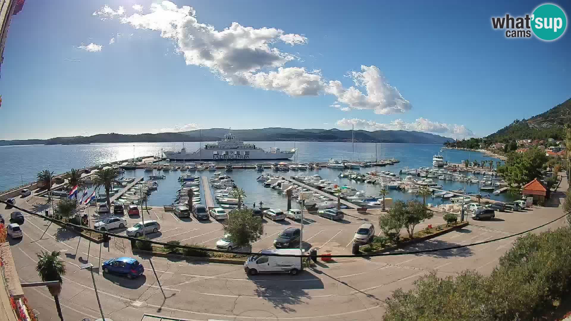 Webcam Orebić Riva – Ferry to Korčula Live