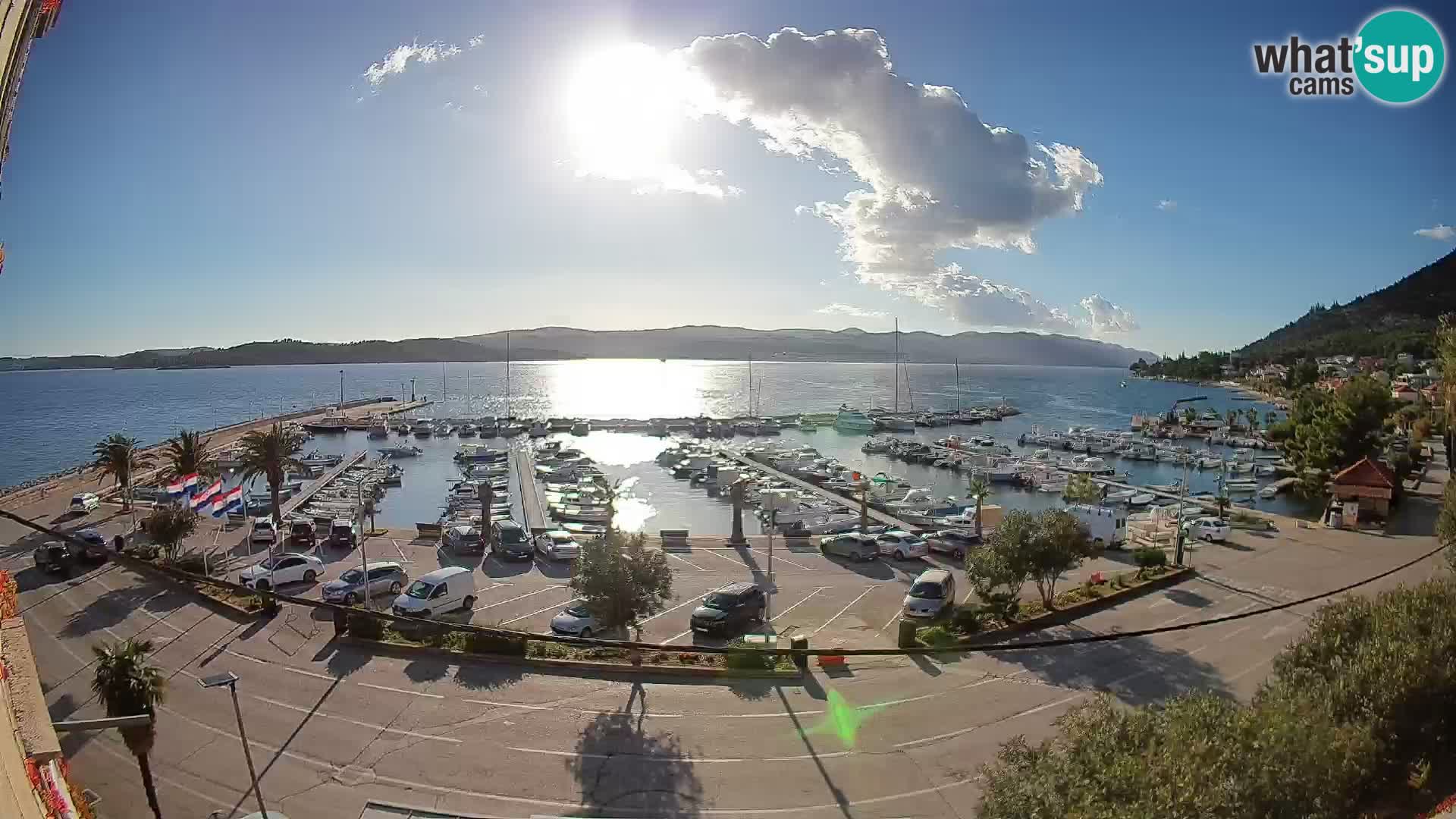 Webcam Orebić Riva – Ferry to Korčula Live
