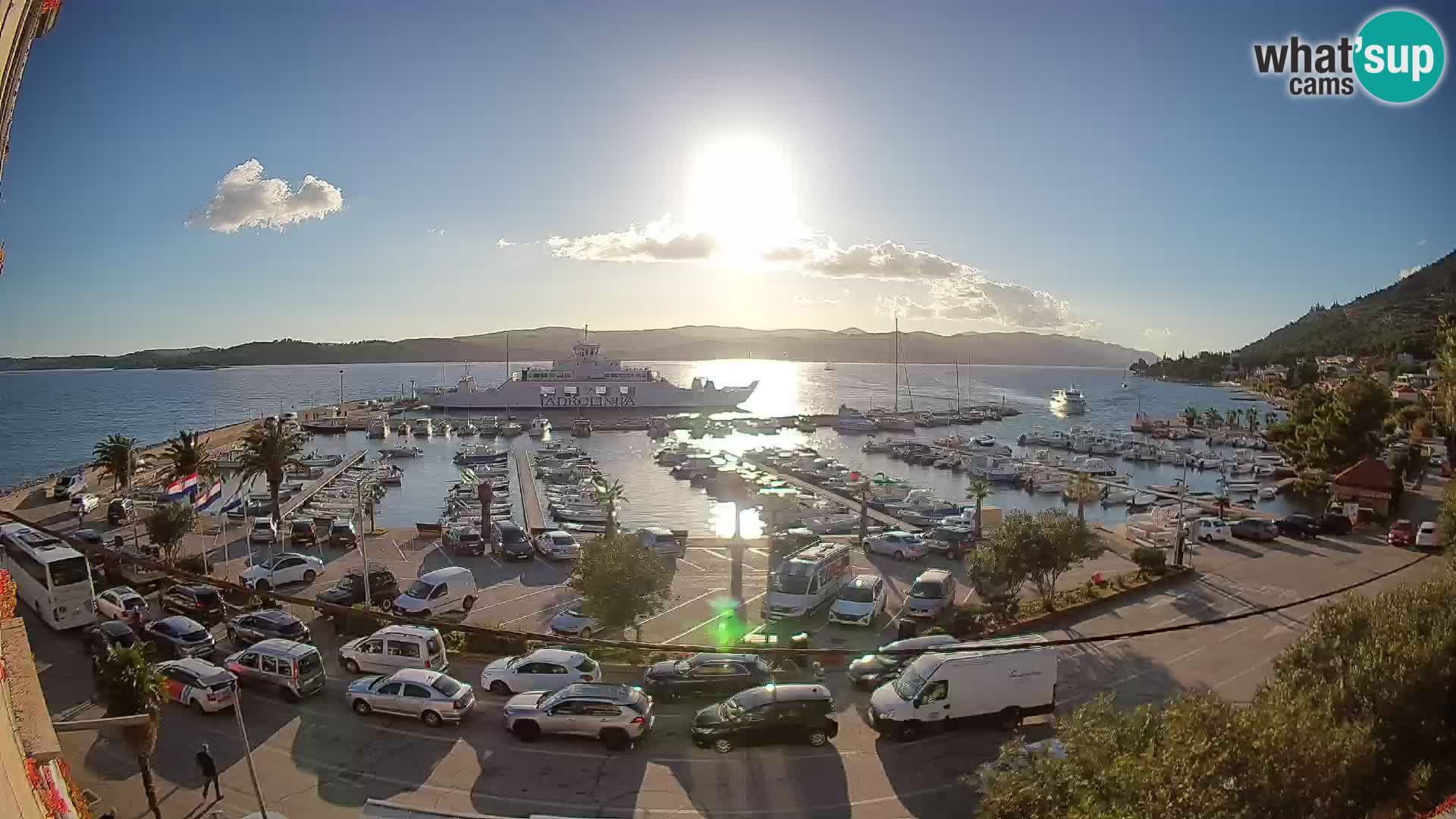 Webcam Orebić Riva – Ferry to Korčula Live