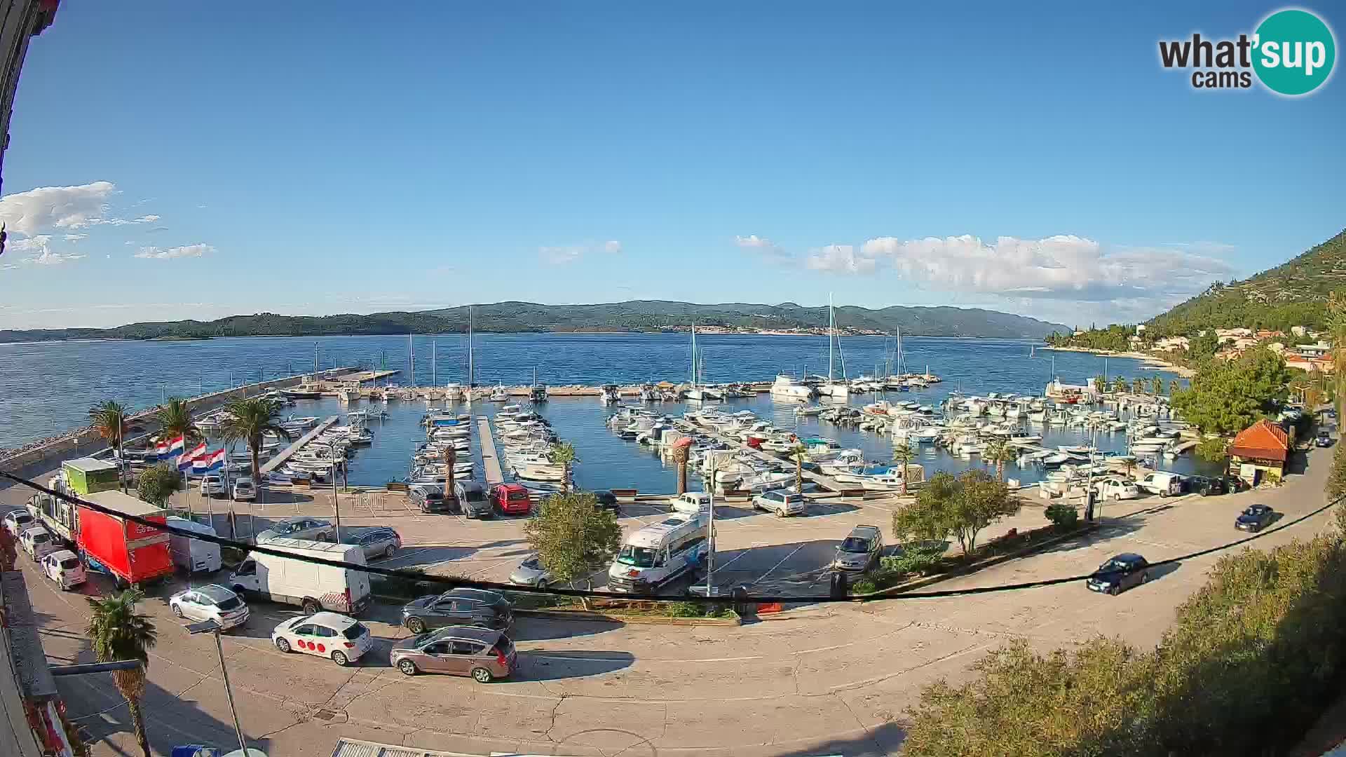 Webcam Orebić Riva – Ferry a Korčula en vivo