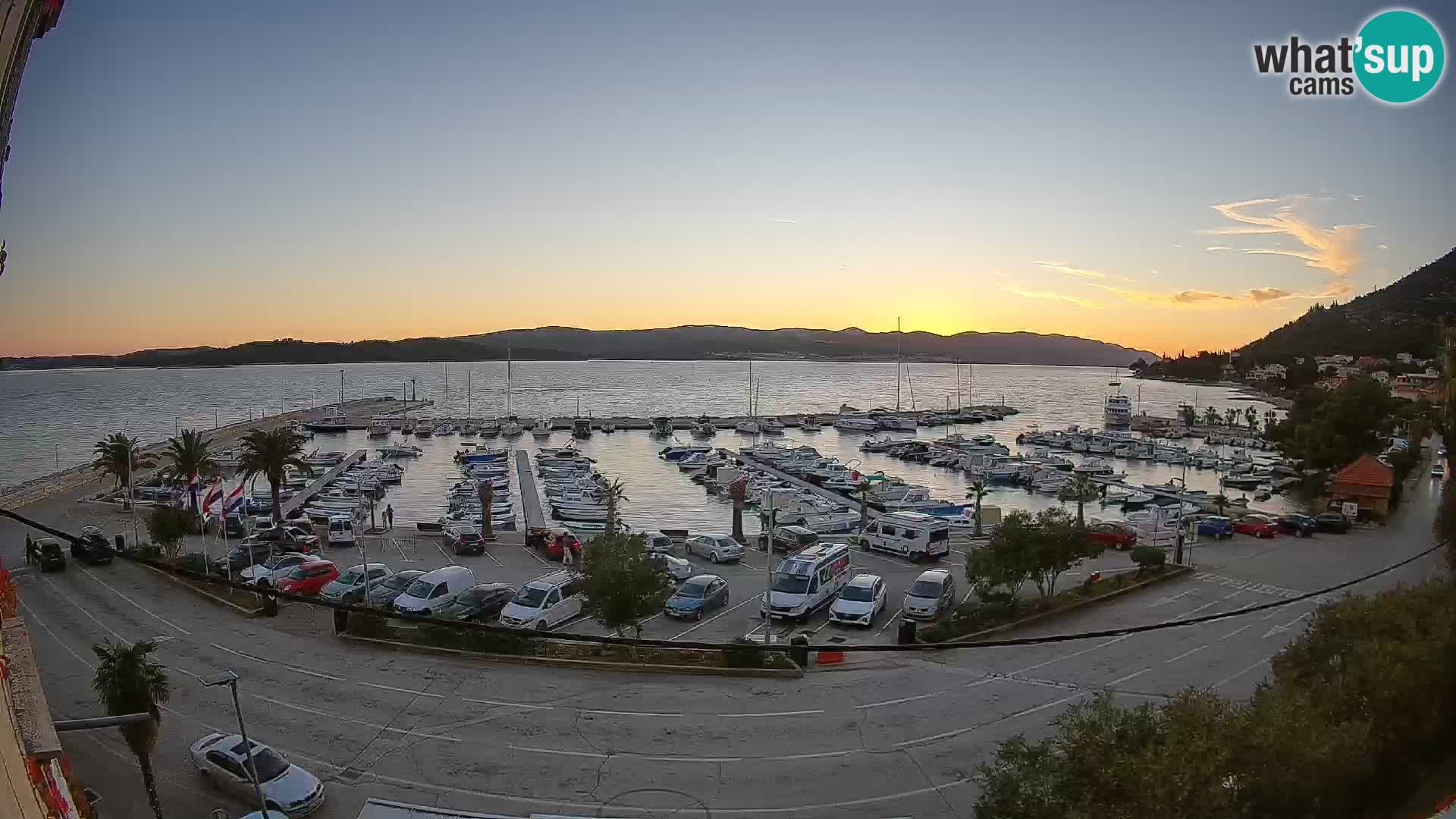 Webcam Orebić Riva – Ferry a Korčula en vivo
