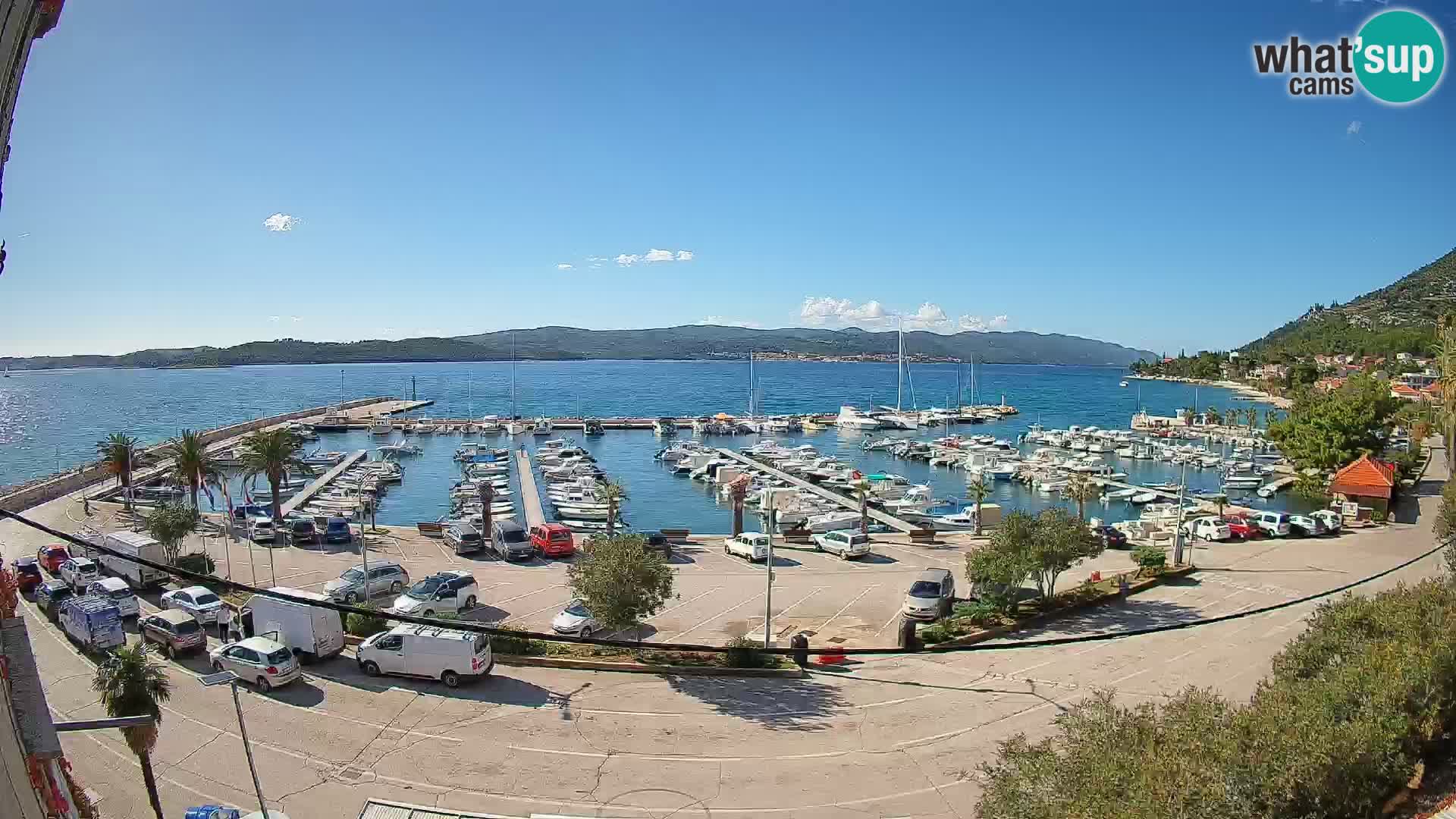 Webcam Orebić Uferpromenade – Fähre nach Korčula Live