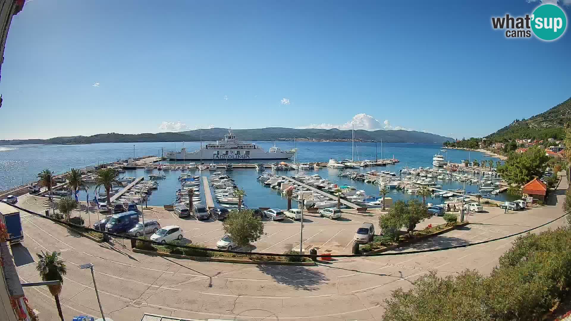 Webcam Orebić Riva – Ferry vers Korčula en direct
