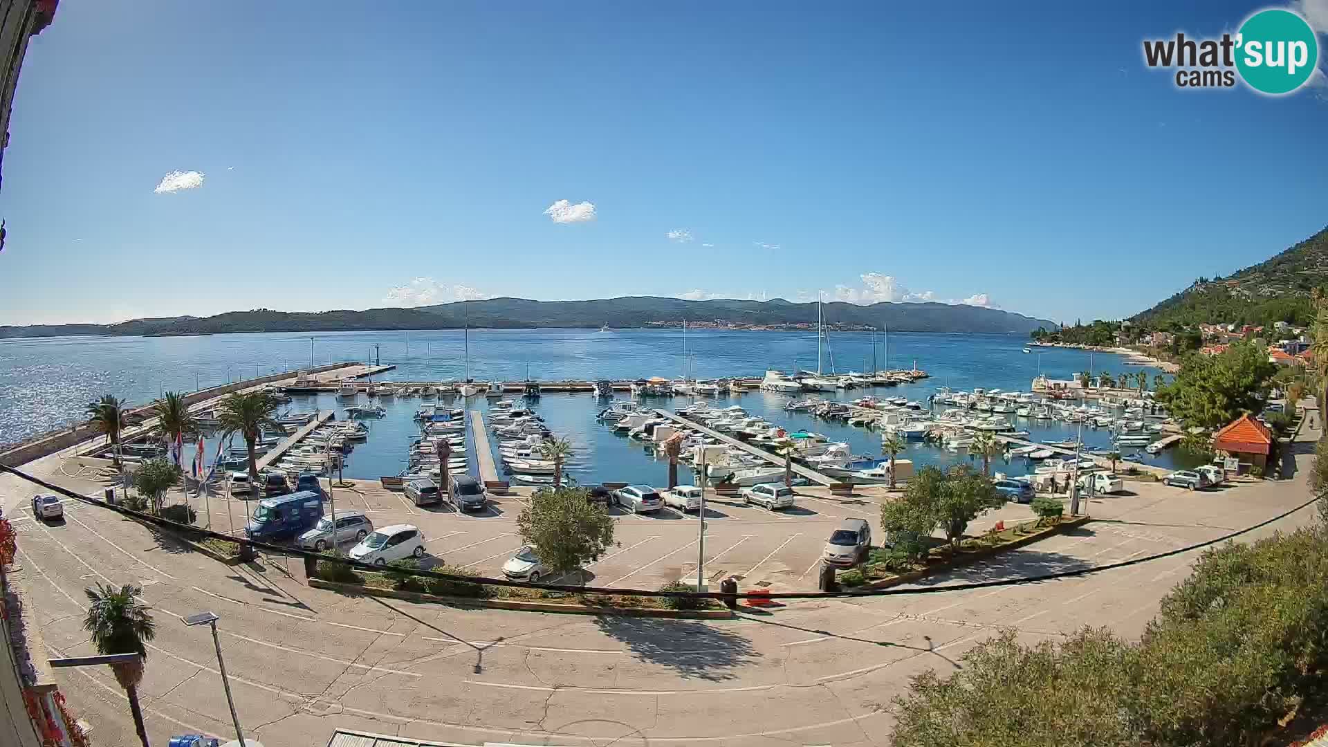Webcam Orebić Uferpromenade – Fähre nach Korčula Live