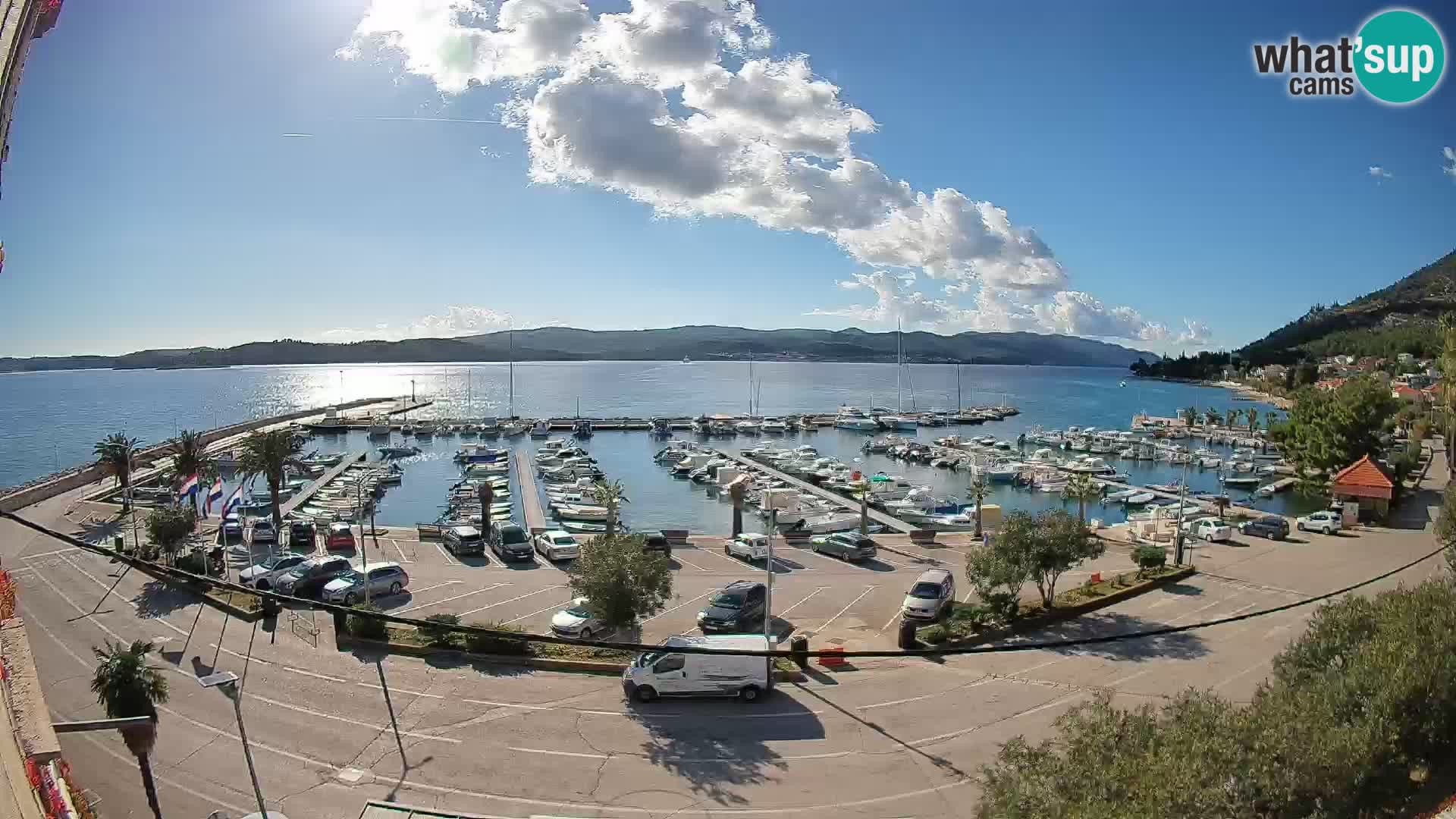 Webcam Orebić Riva – Ferry to Korčula Live