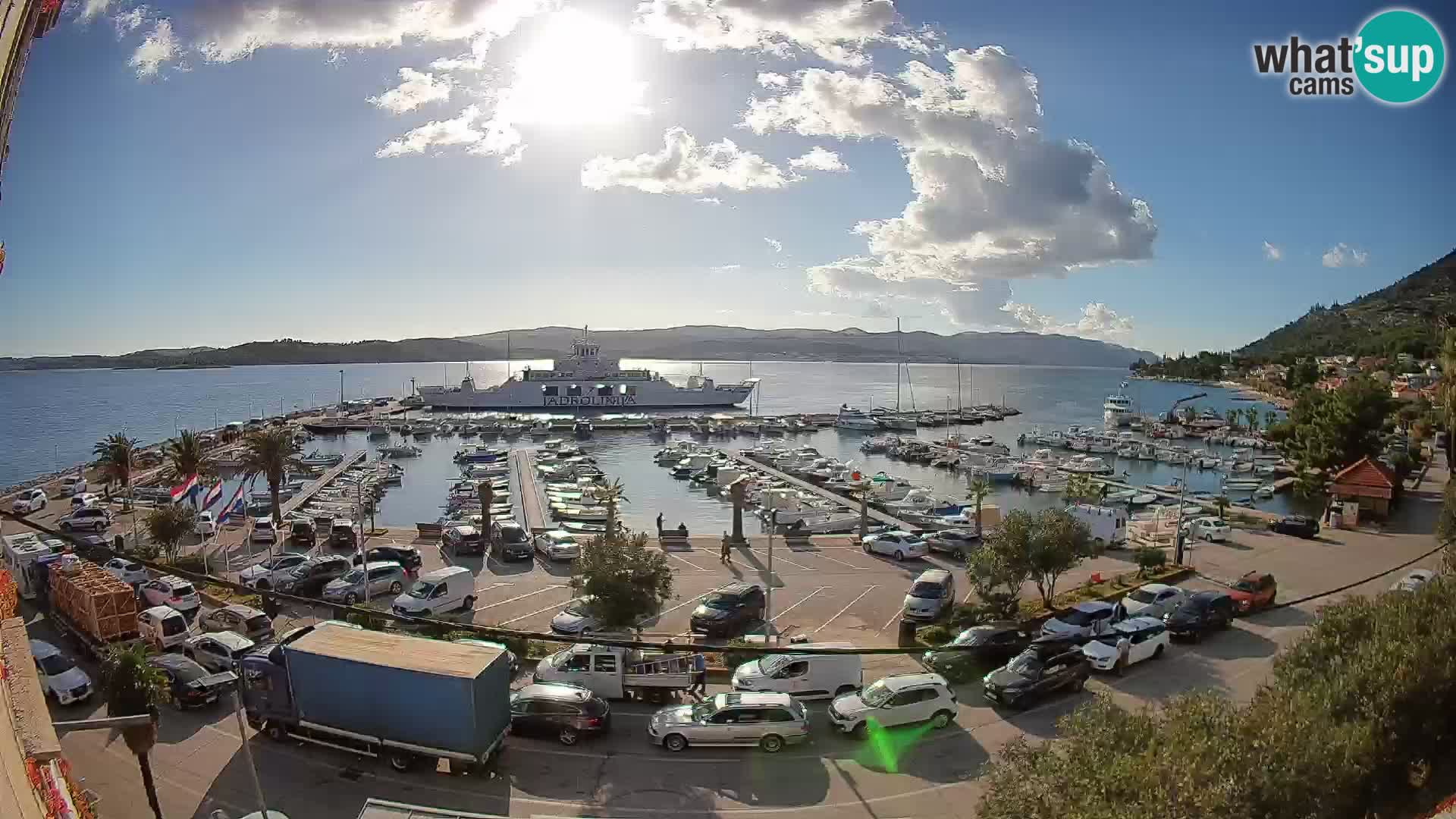 Webcam Orebić Riva – Ferry vers Korčula en direct