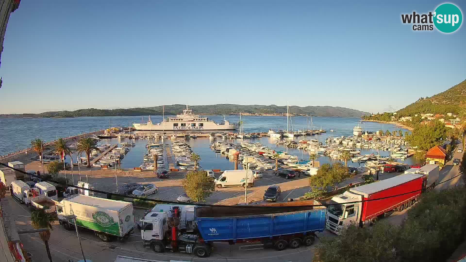 Webcam Orebić Riva – Ferry a Korčula en vivo