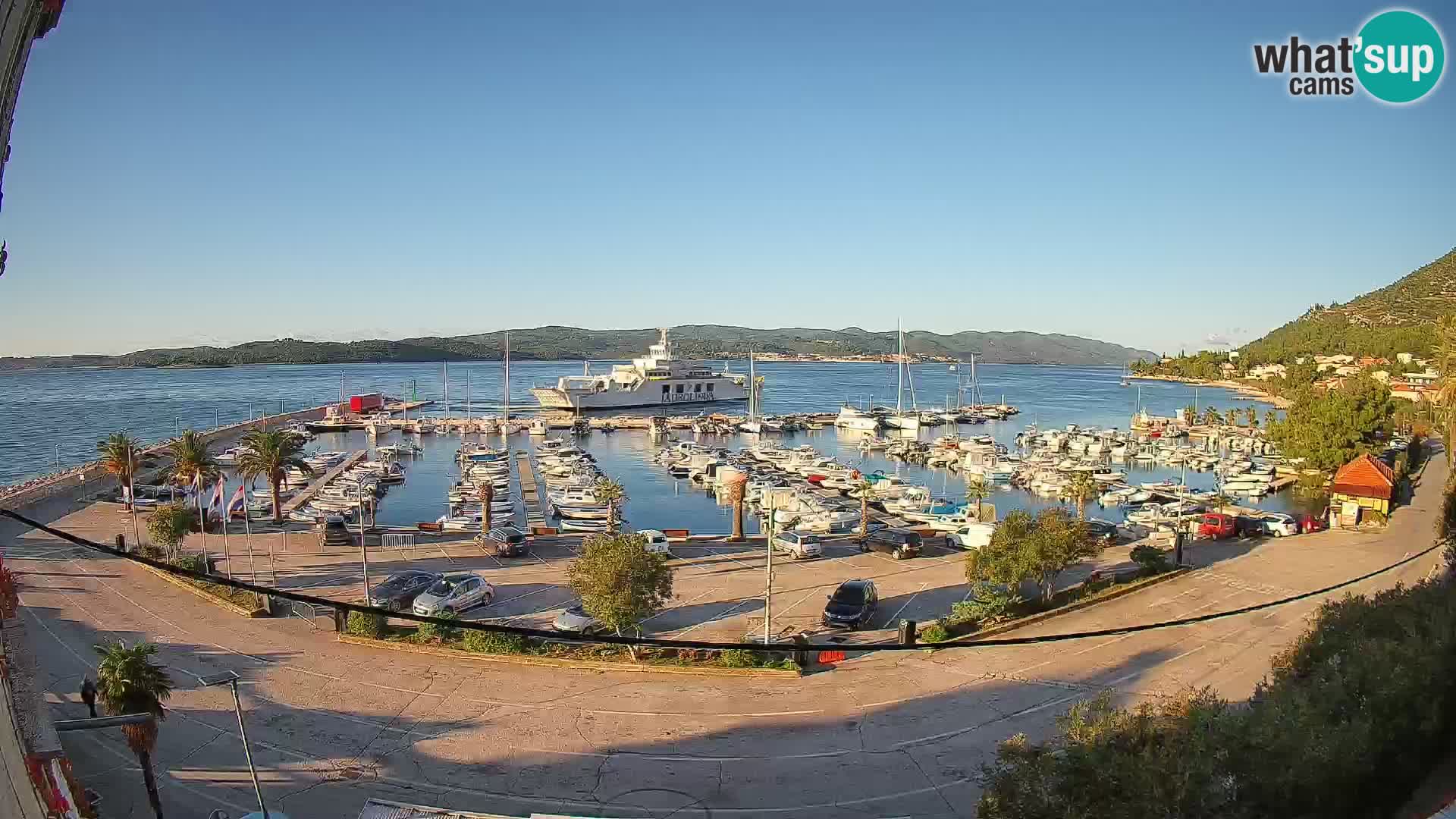 Webcam Orebić Riva – Ferry a Korčula en vivo