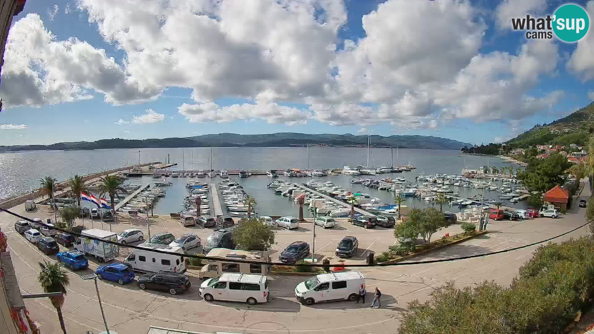 Webcam Orebić Uferpromenade – Fähre nach Korčula Live