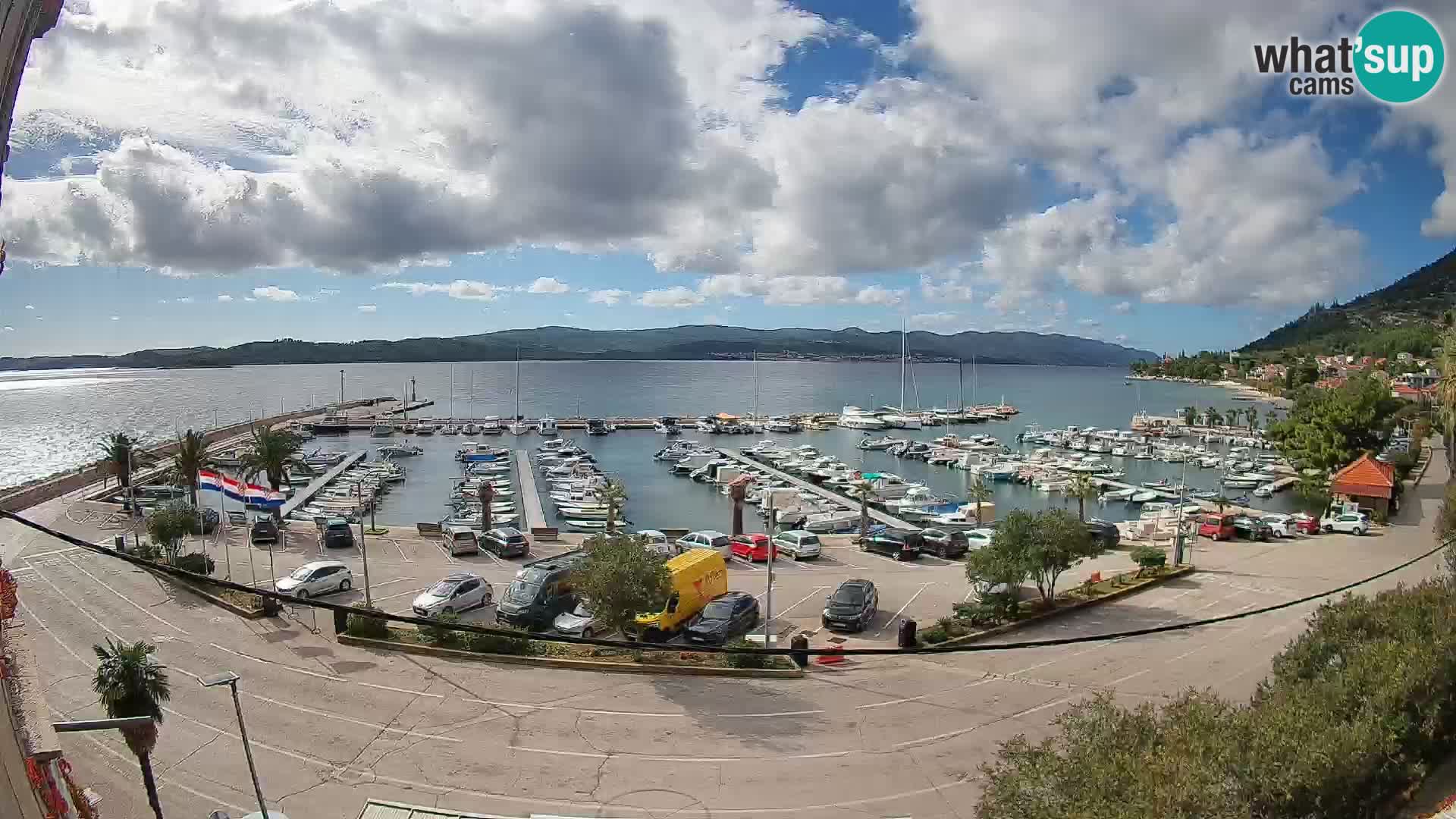 Webcam Orebić Uferpromenade – Fähre nach Korčula Live