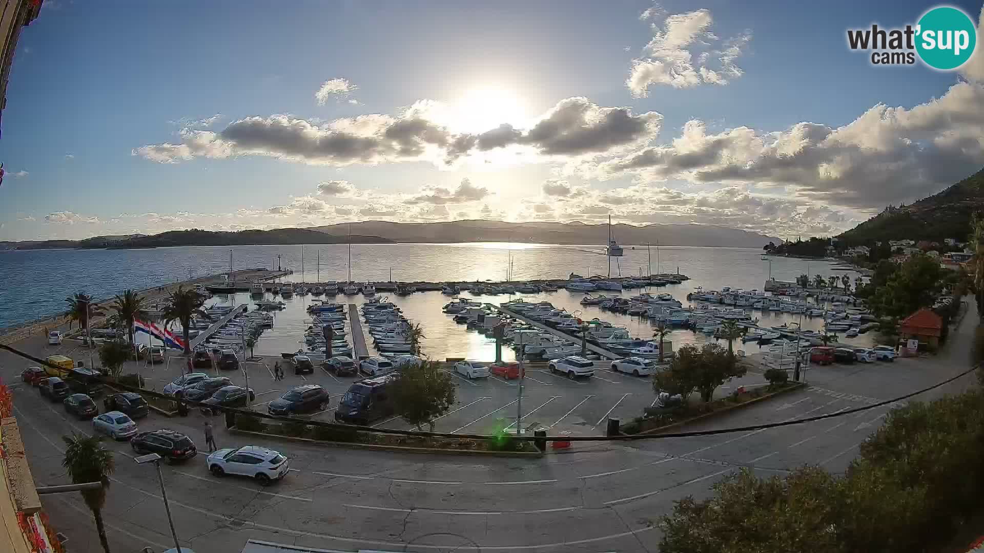 Webcam Orebić Riva – Ferry a Korčula en vivo