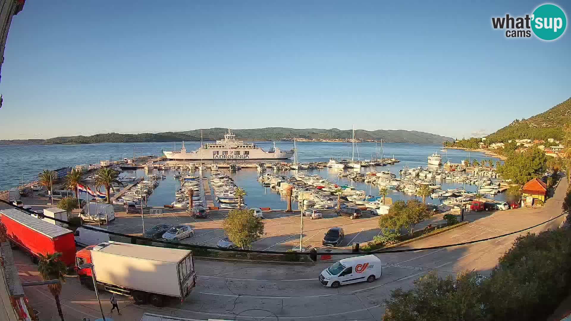 Webcam Orebić Riva – Ferry to Korčula Live