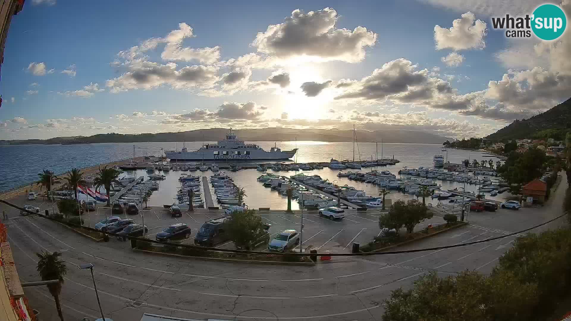 Webcam Orebić Riva – Ferry vers Korčula en direct