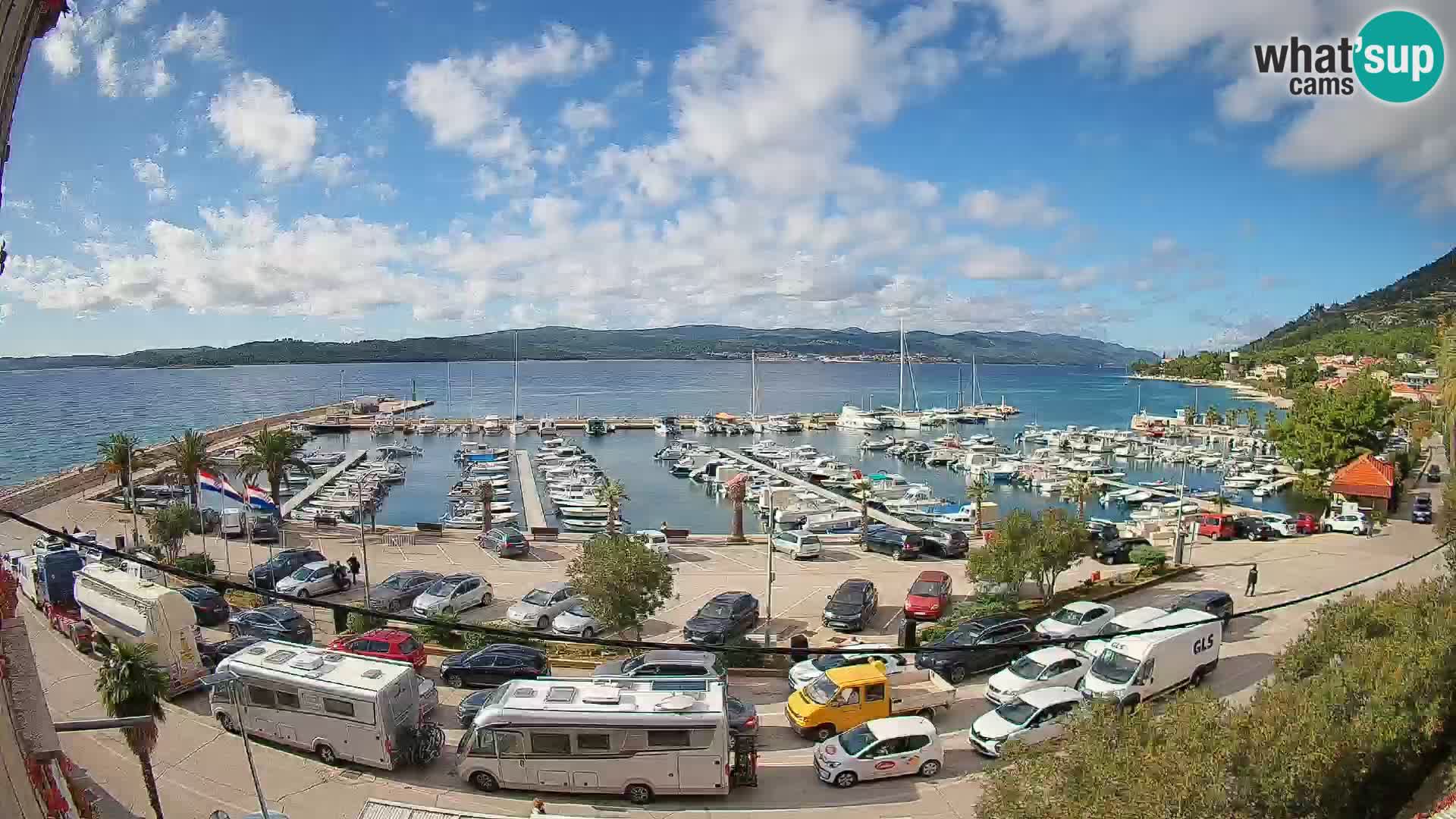 Web kamera Orebić Riva – Trajekt za Korčulu uživo