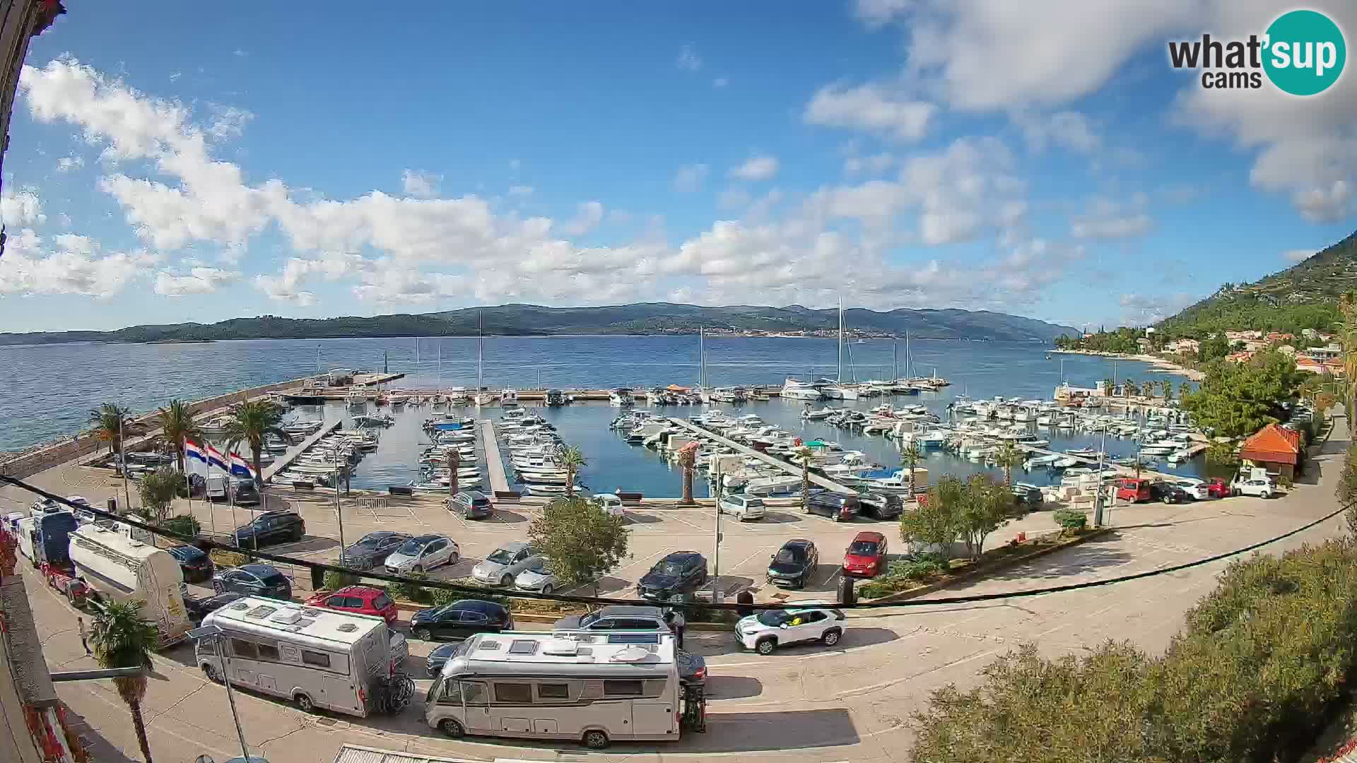 Webcam Orebić Riva – Ferry a Korčula en vivo