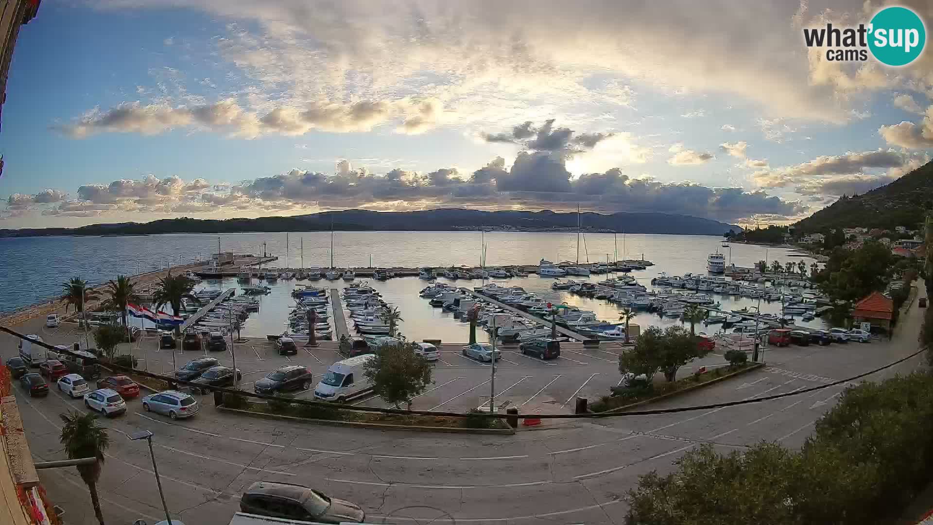 Spletna kamera Orebić Riva – Trajekt za Korčulo v živo